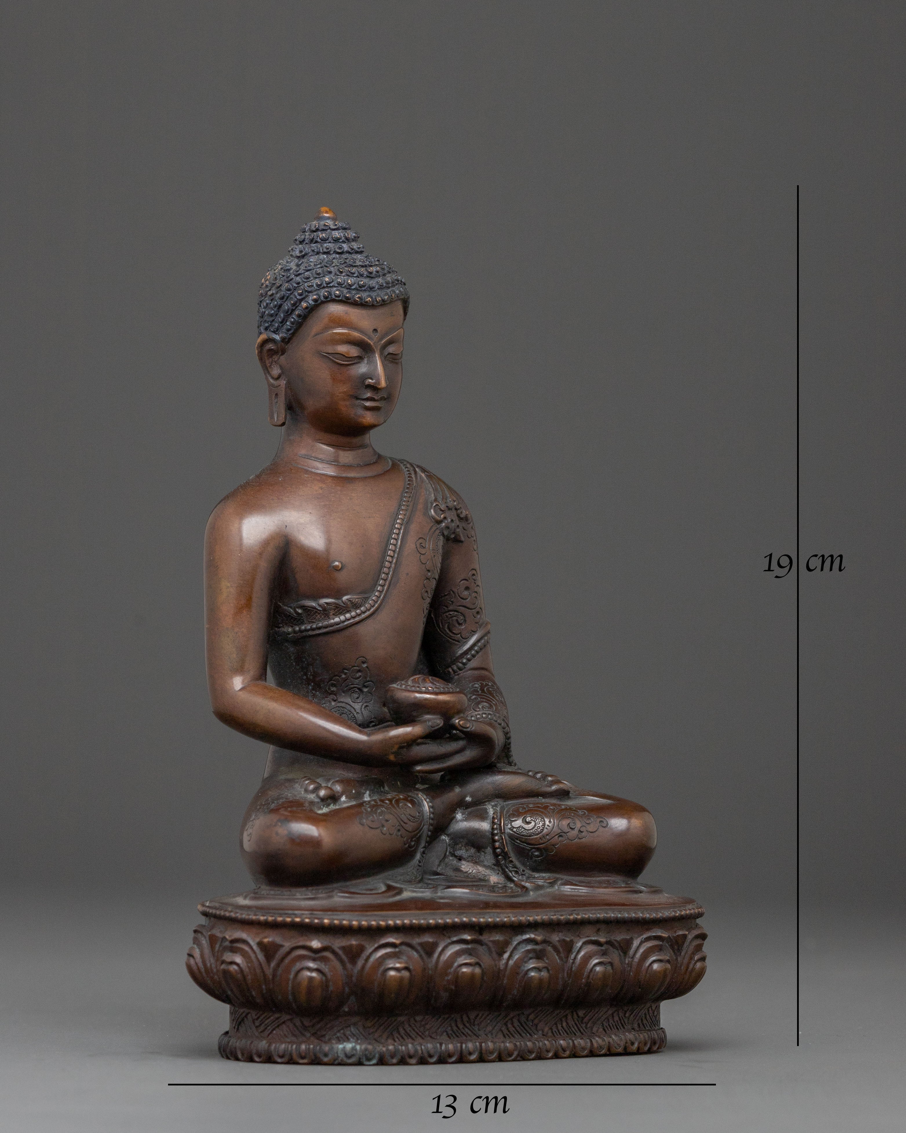 Amitabha Buddha | Oxidized Copper Statue