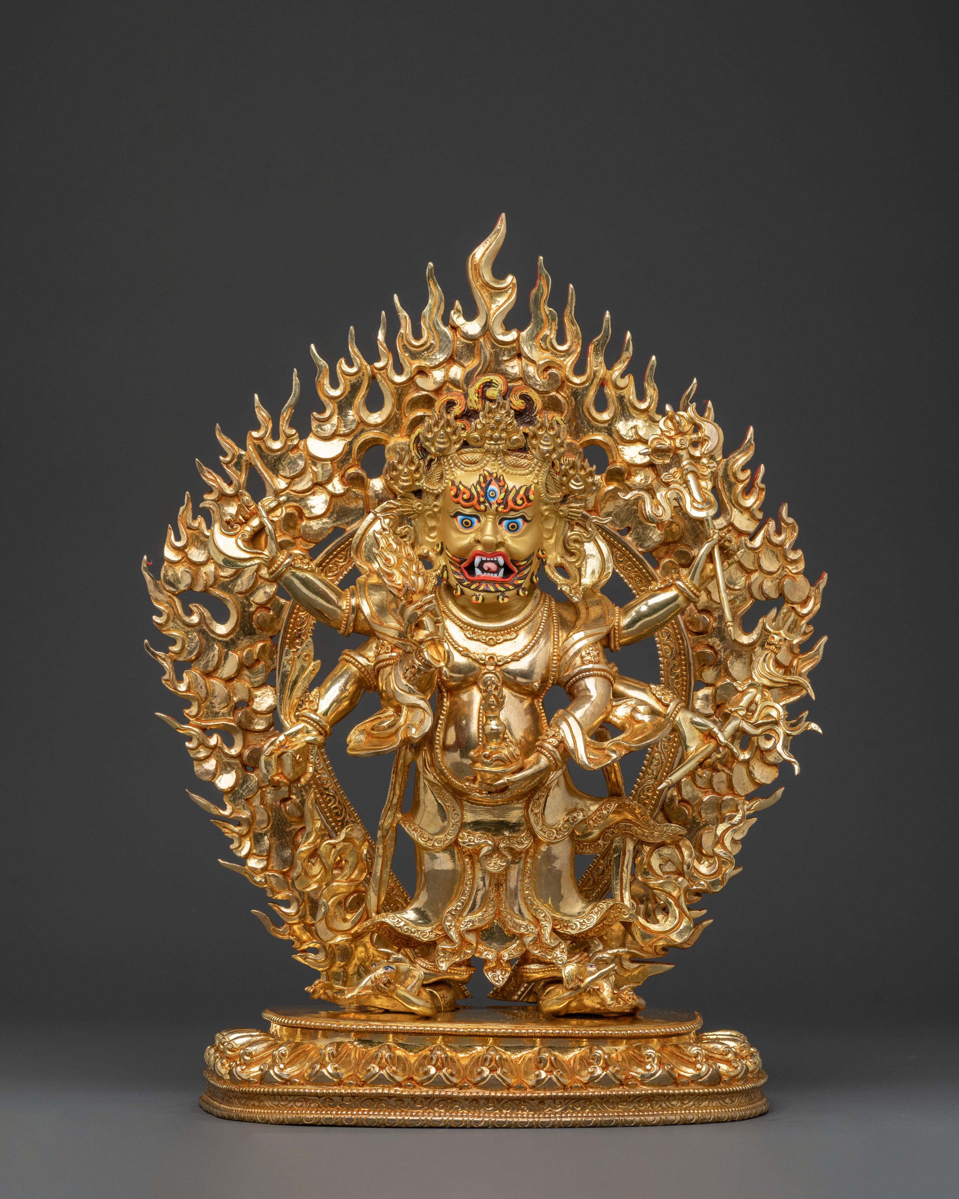 White Mahakala Statue