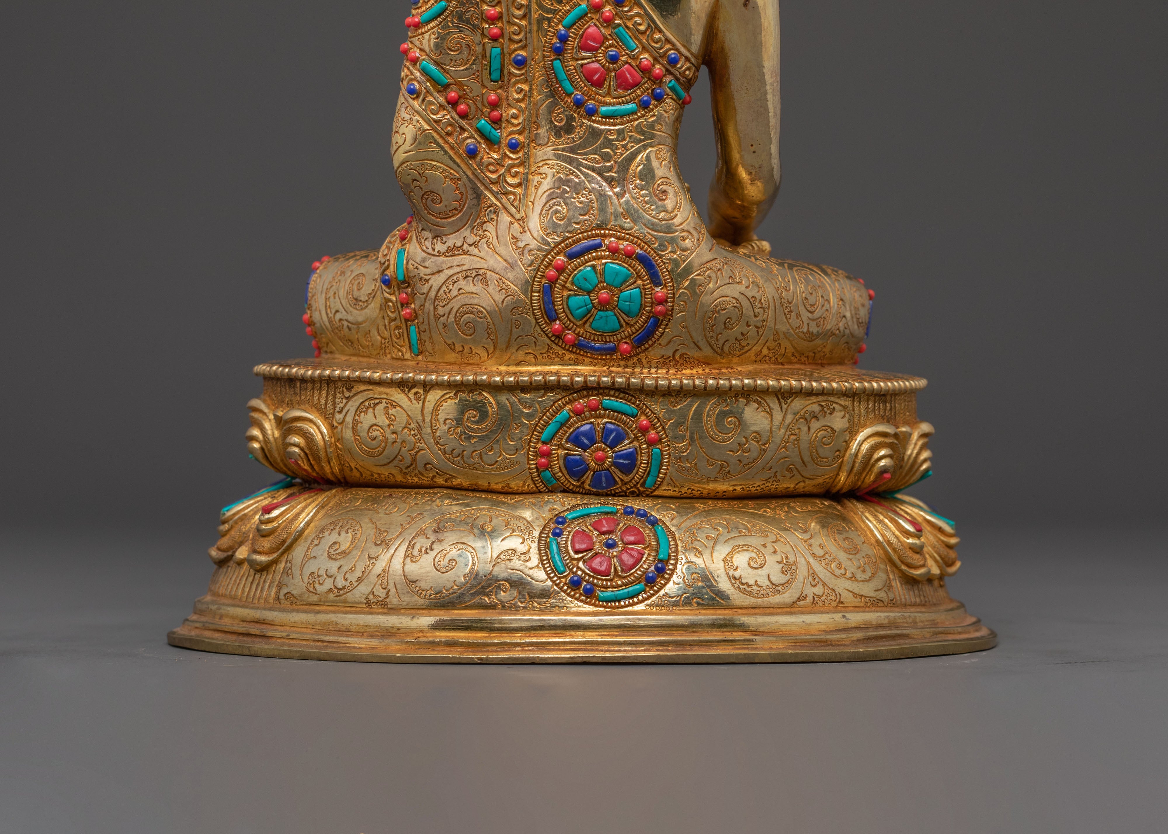 Divine Shakyamuni Buddha Blessing Statue – Handcrafted Serenity