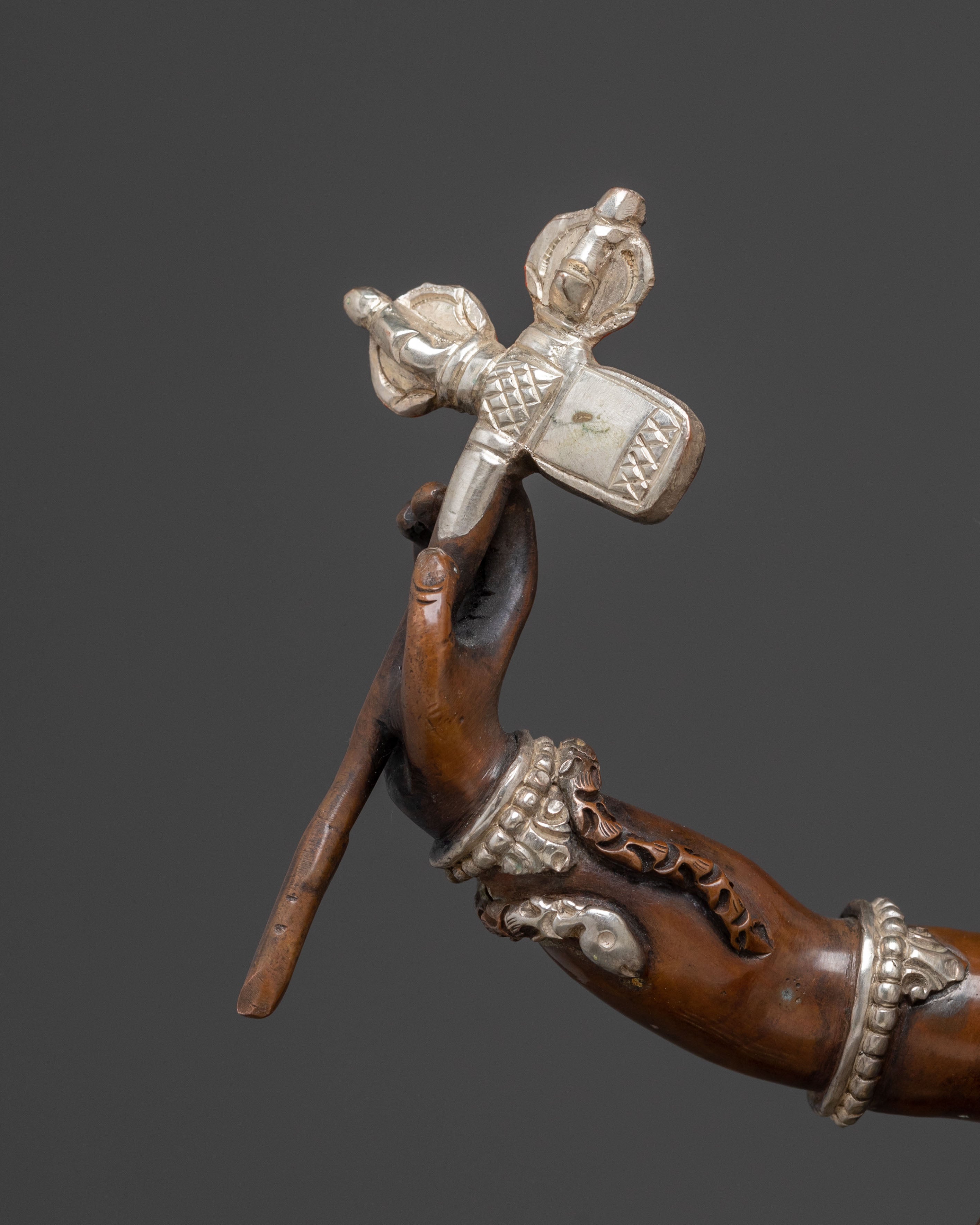 Black Dzambhala Copper Statue: Eliminate Poverty