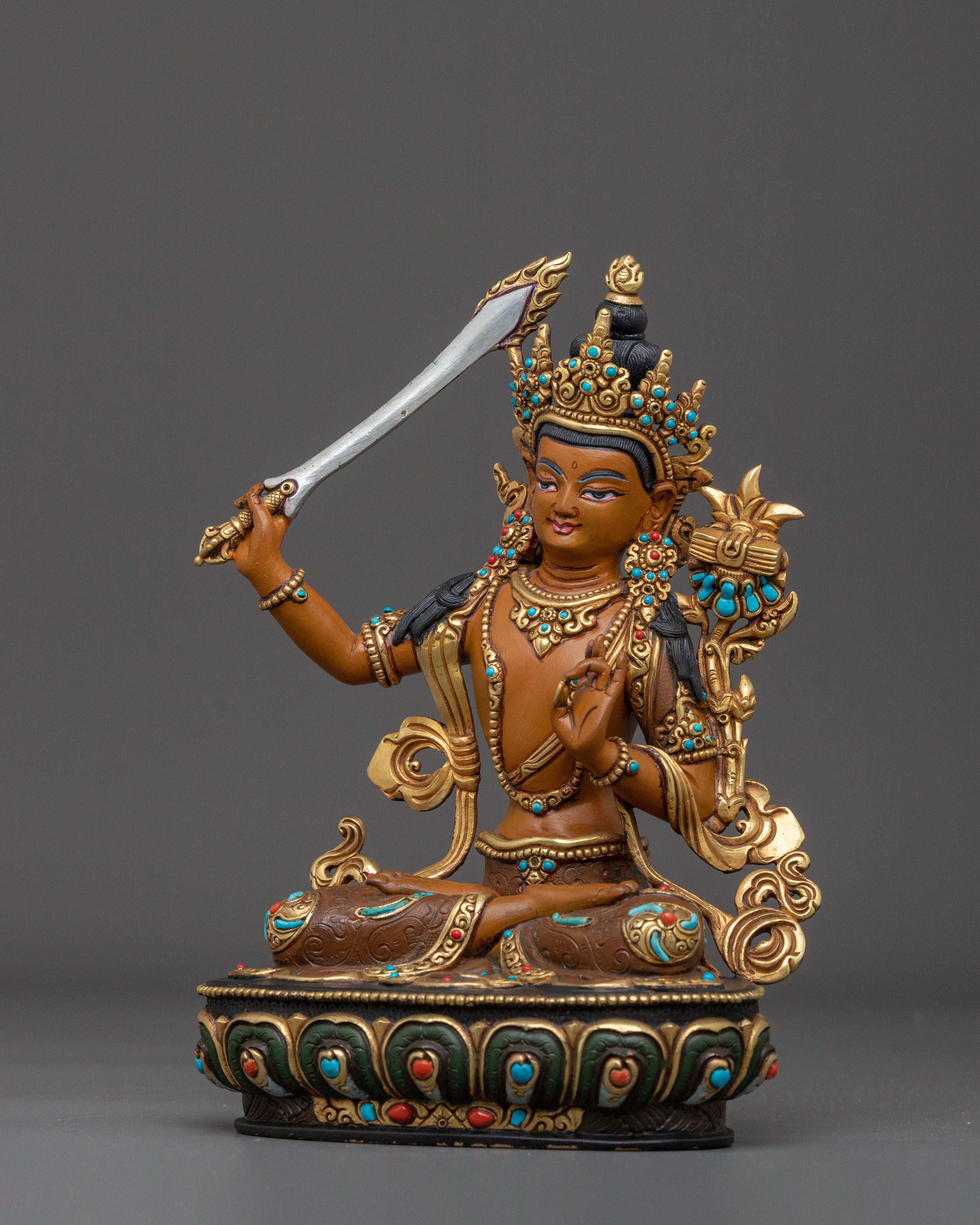 Enlightened Manjushri Bodhisattva Statue | Buddhist Shrine