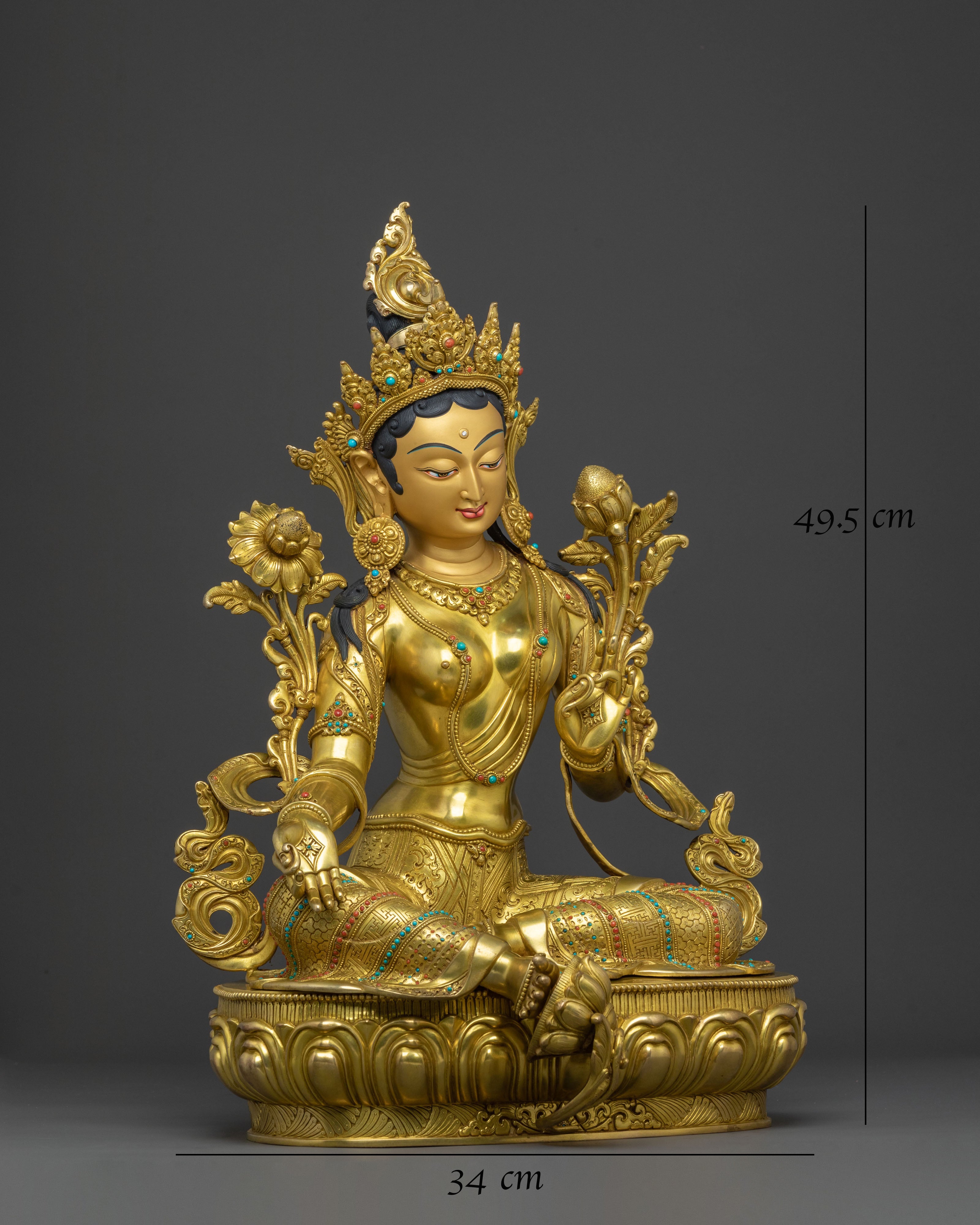 Mother Green Tara Statue | Sacred Home Decor