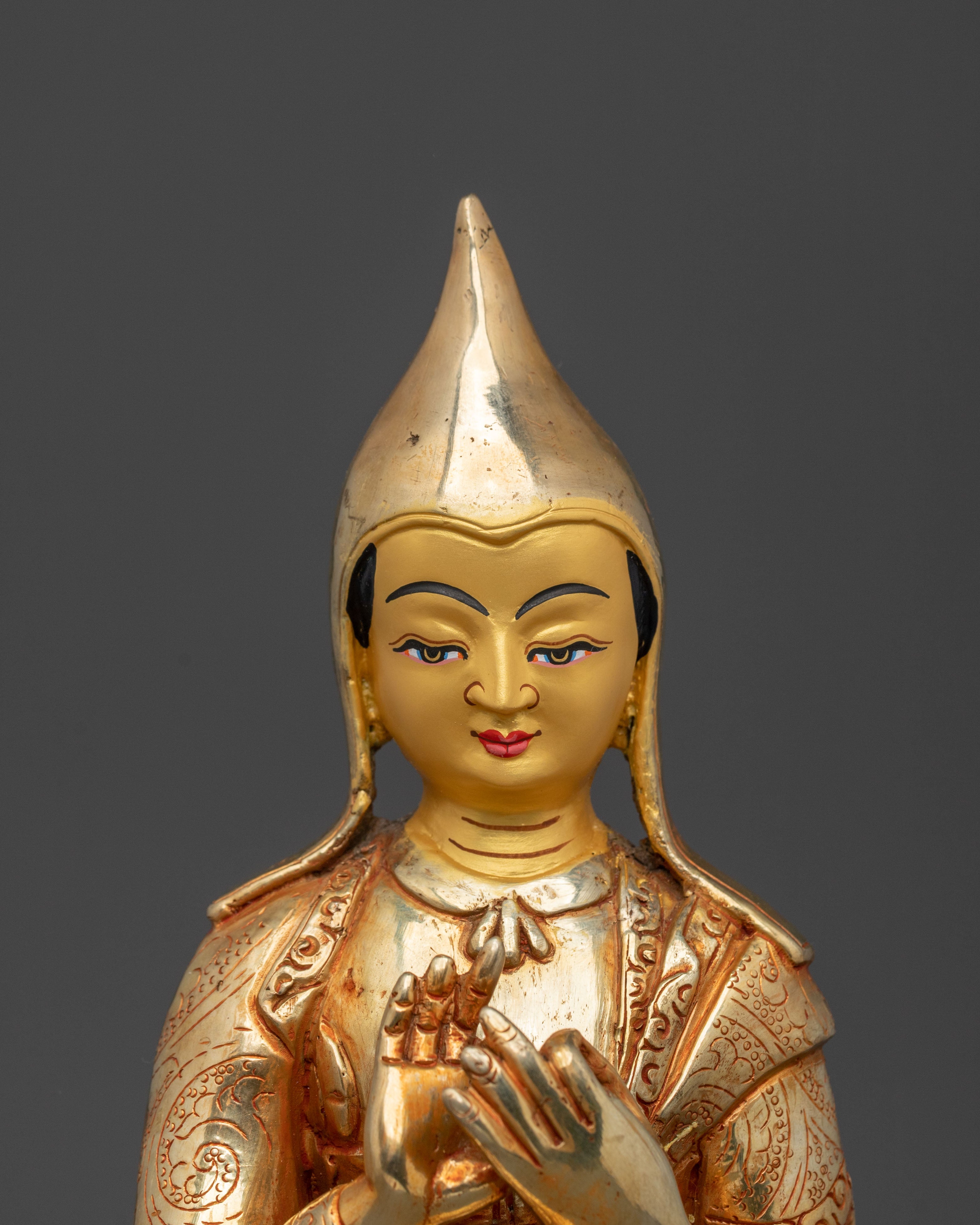 Tibetan Buddhist Master Atisa Statue | Tibetan Buddhist Scholar of Wisdom