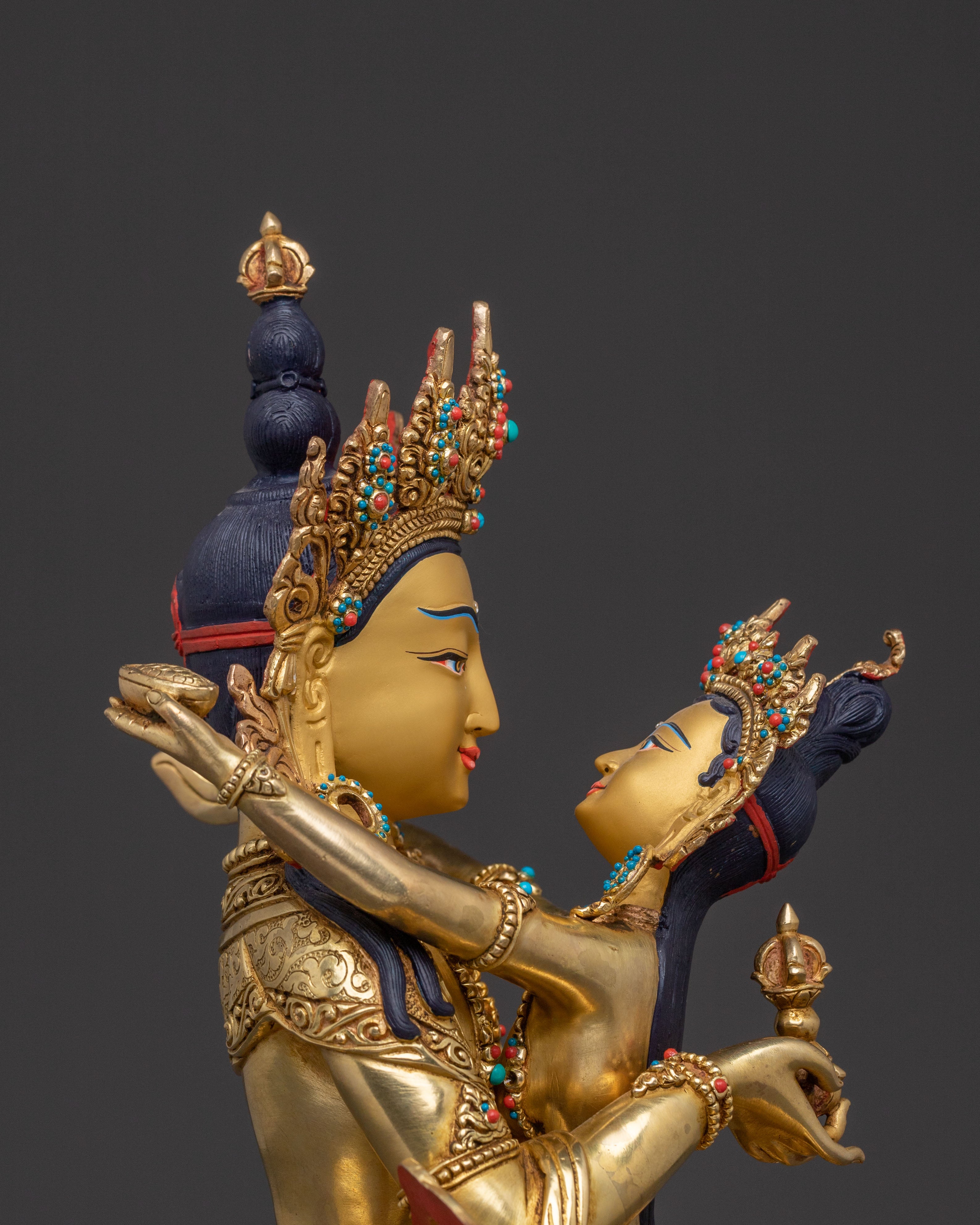 Vajrasattva Statue with Vajragarvi | Divine Figure