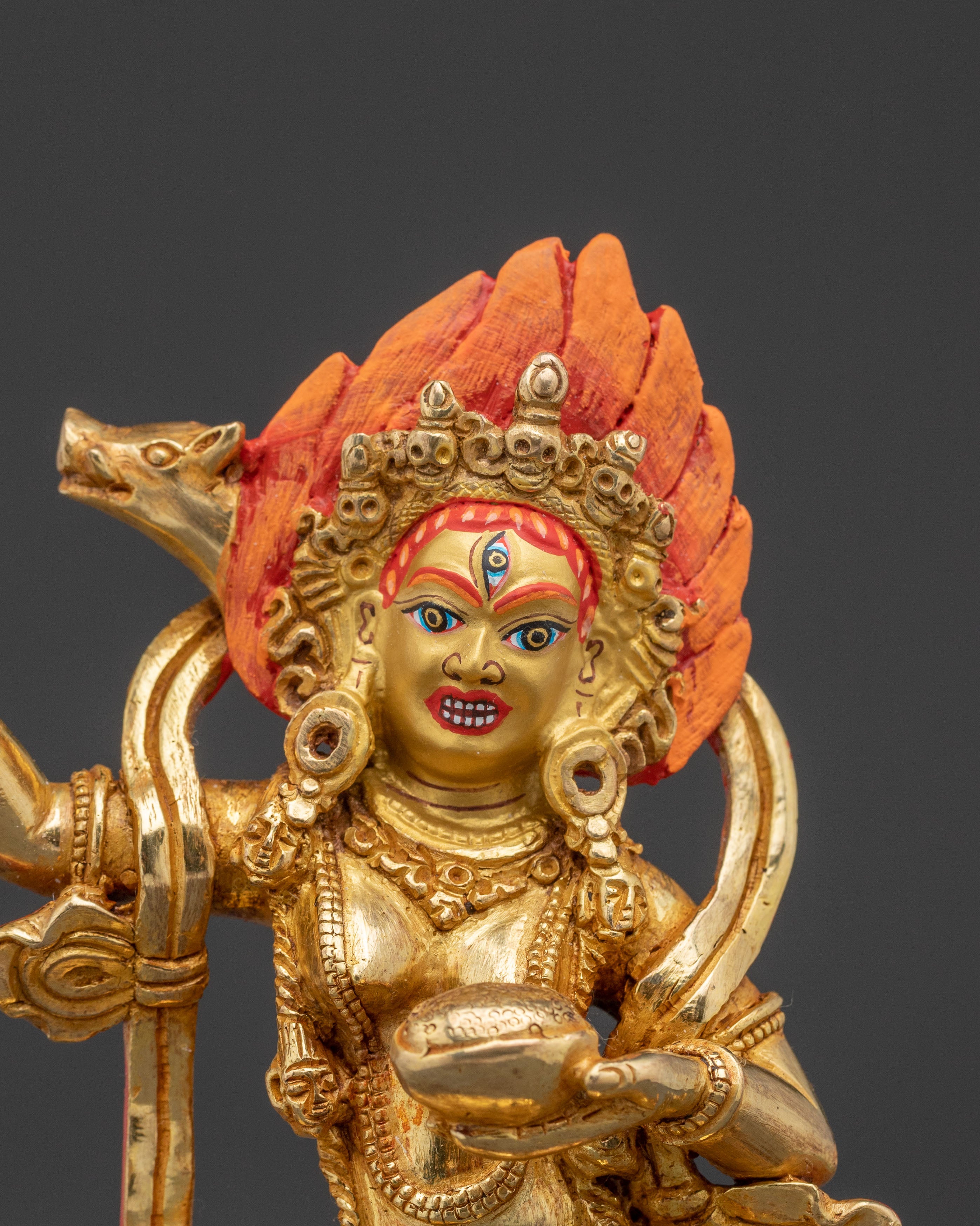 Dorje Phagmo Handcrafted Statue | 24K Gold Gilded Copper Statue