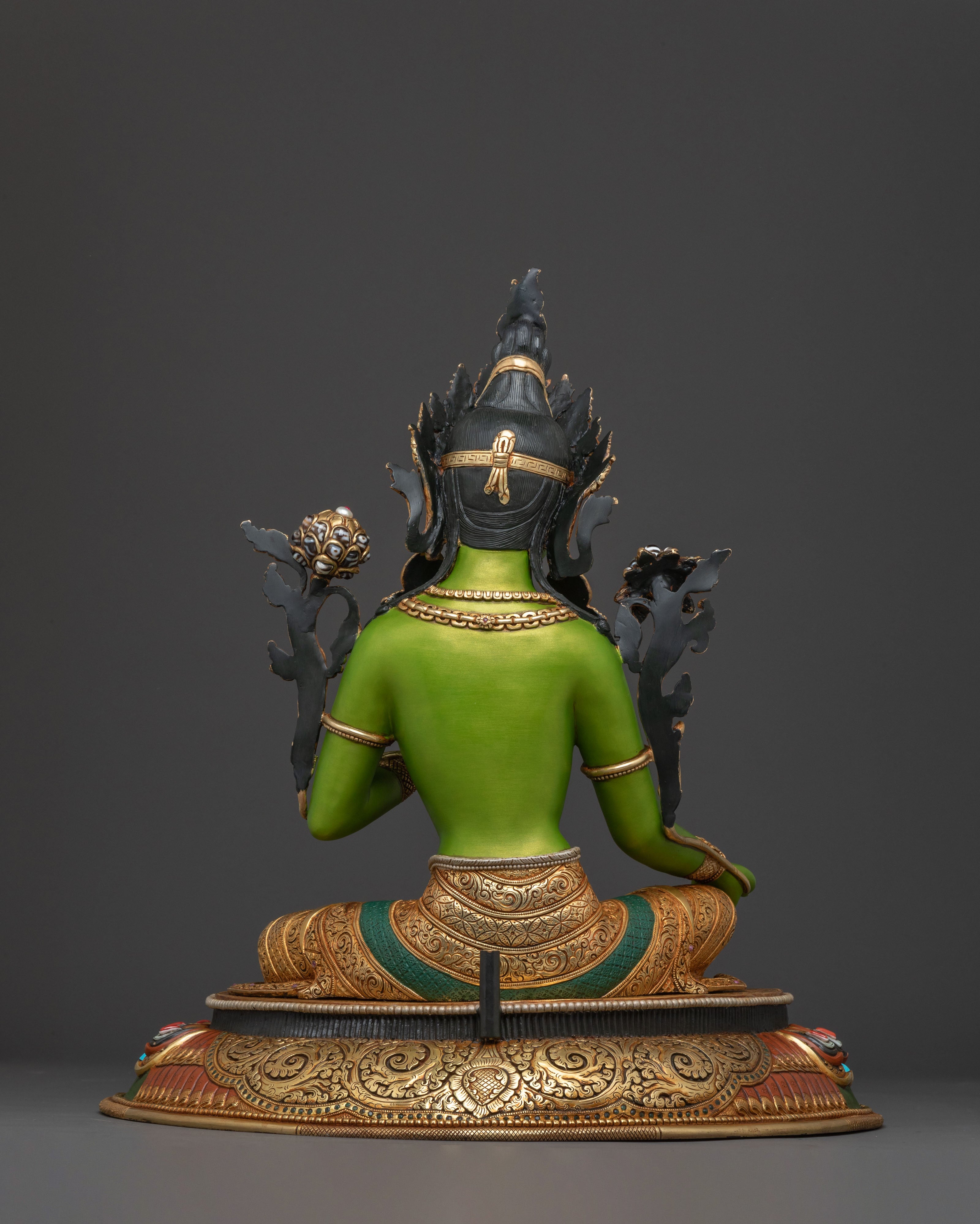 Green Tara Copper Statue | Goddess of Compassion