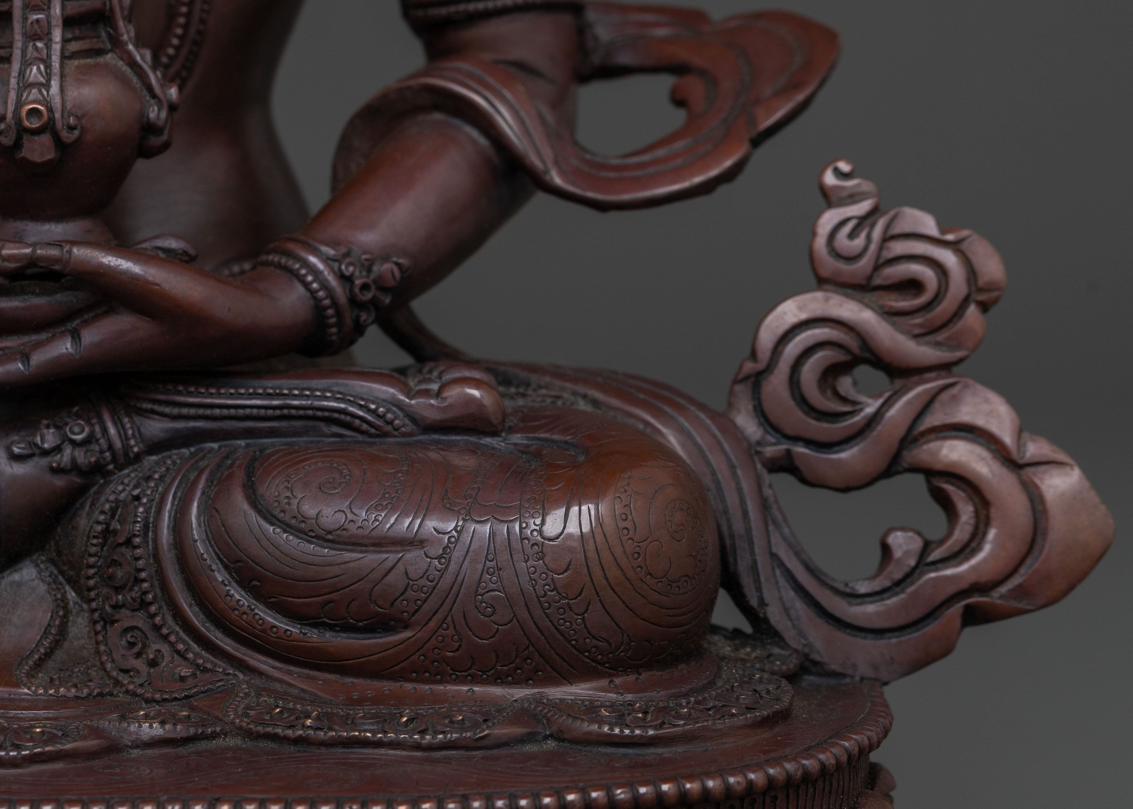 Amitayus: Handcrafted Oxidized Copper Blessing Statue