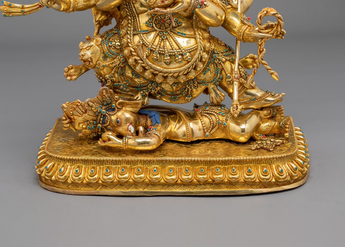 Six Armed Mahakala Copper Figurine | Tibetan Buddhist Protector