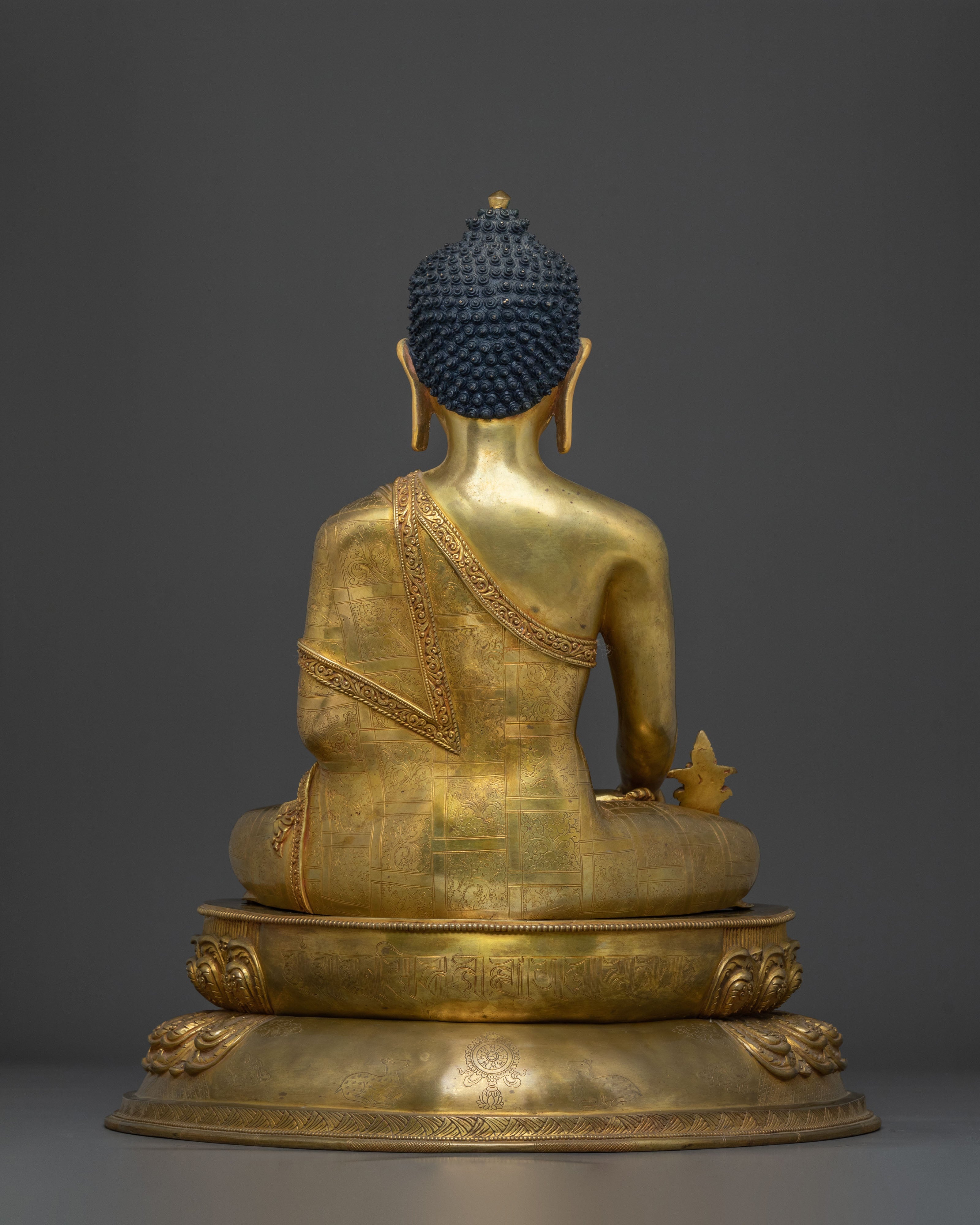 Tibetan Medicine Buddha Buddhist Statue | 24K Gold Gilded