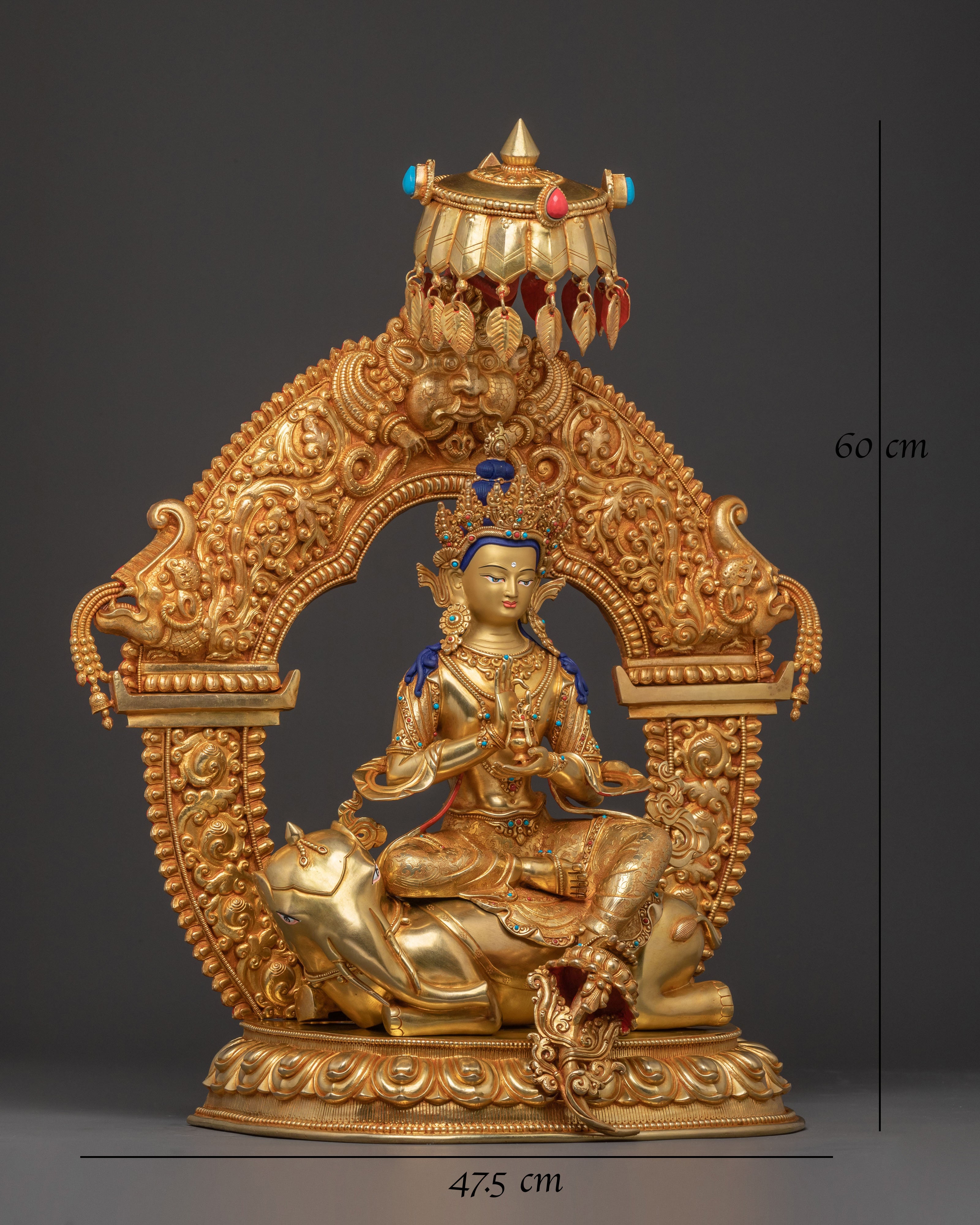 Samantabhadra Golden Statue | Altar Decor