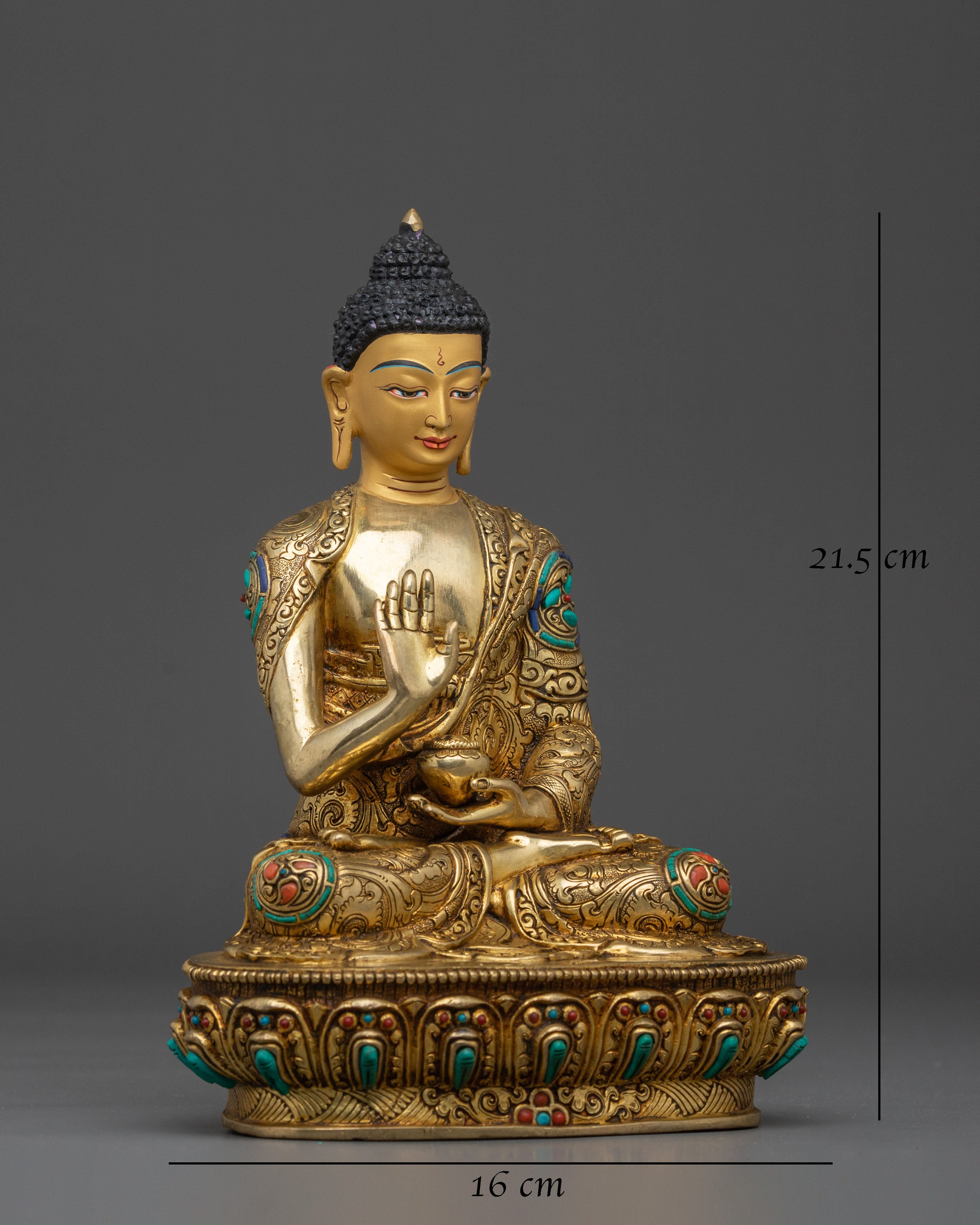 Gold Gilded Amogasiddhi Statue | Symbol of Fearlessness