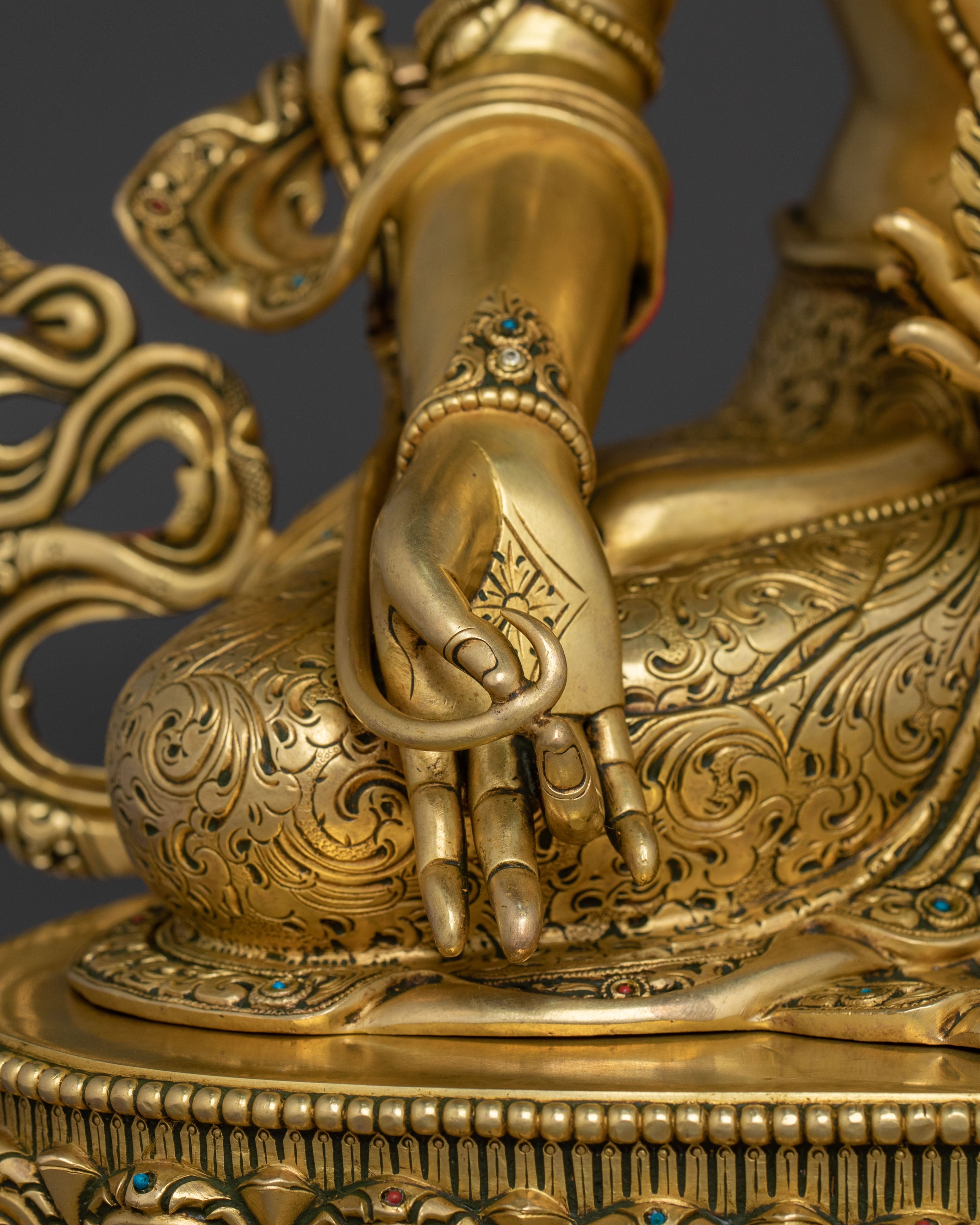 Handmade Kshitigarbha Sculpture | Himalayan Altar Decor