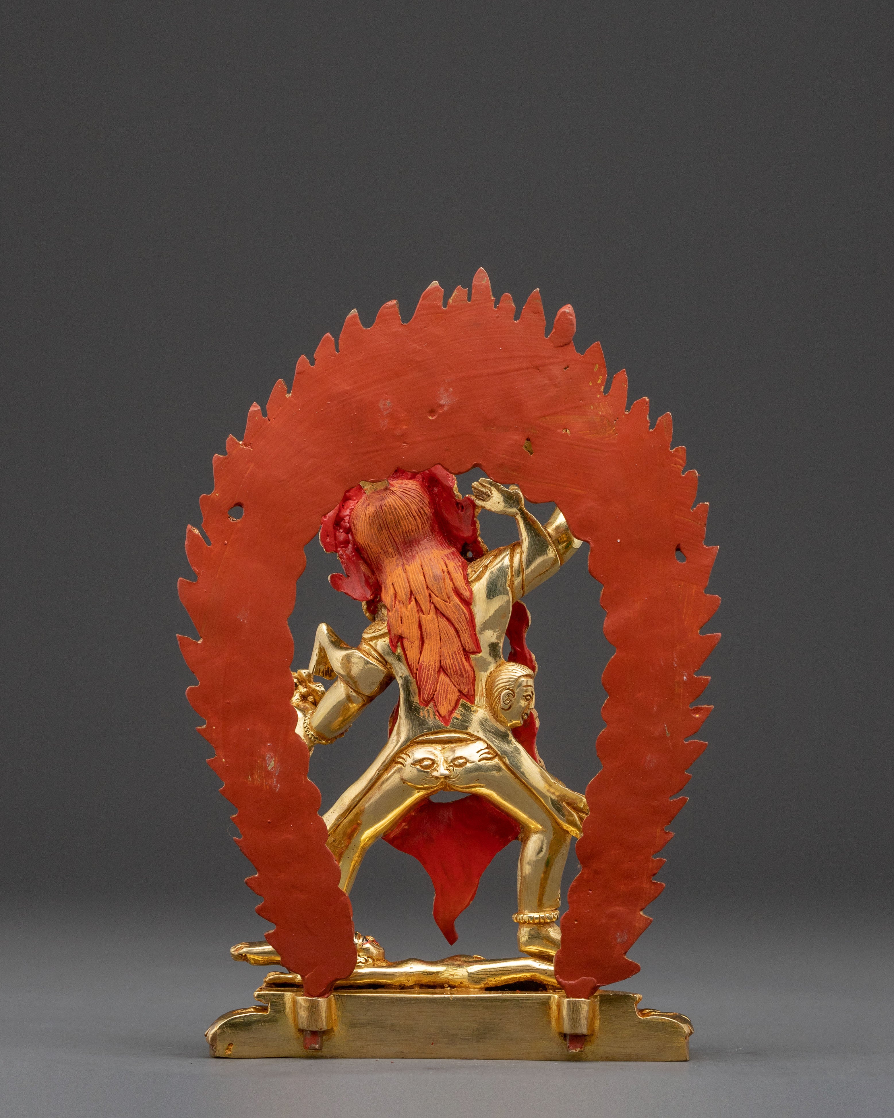 24k Gold Gilded Ekajati Statue: Fierce Protector