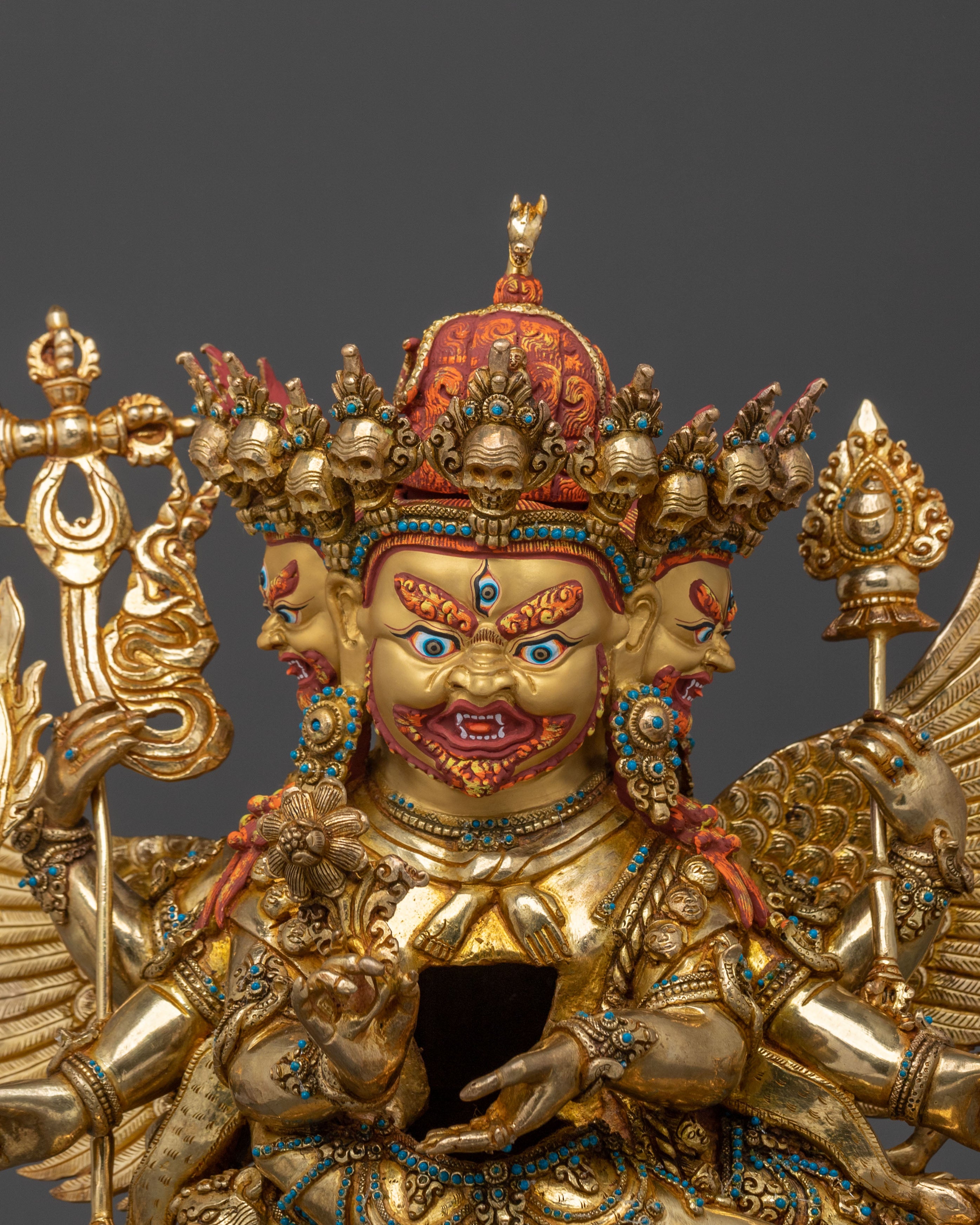 Hayagriva Wrathful Deity Statue | Handmade Tibetan Himalayan Altar