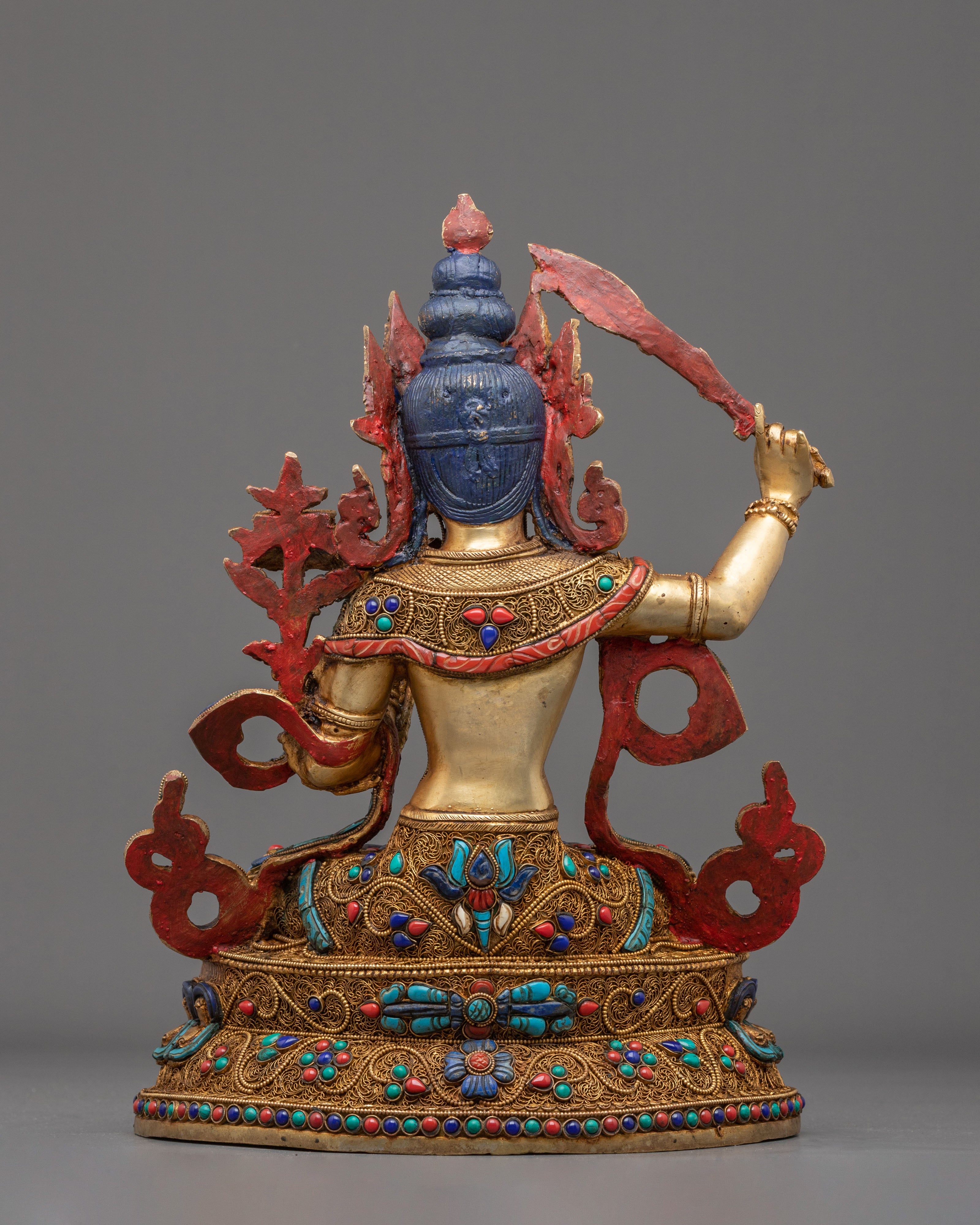 Manjushri Statue | Handcrafted Copper Figurine