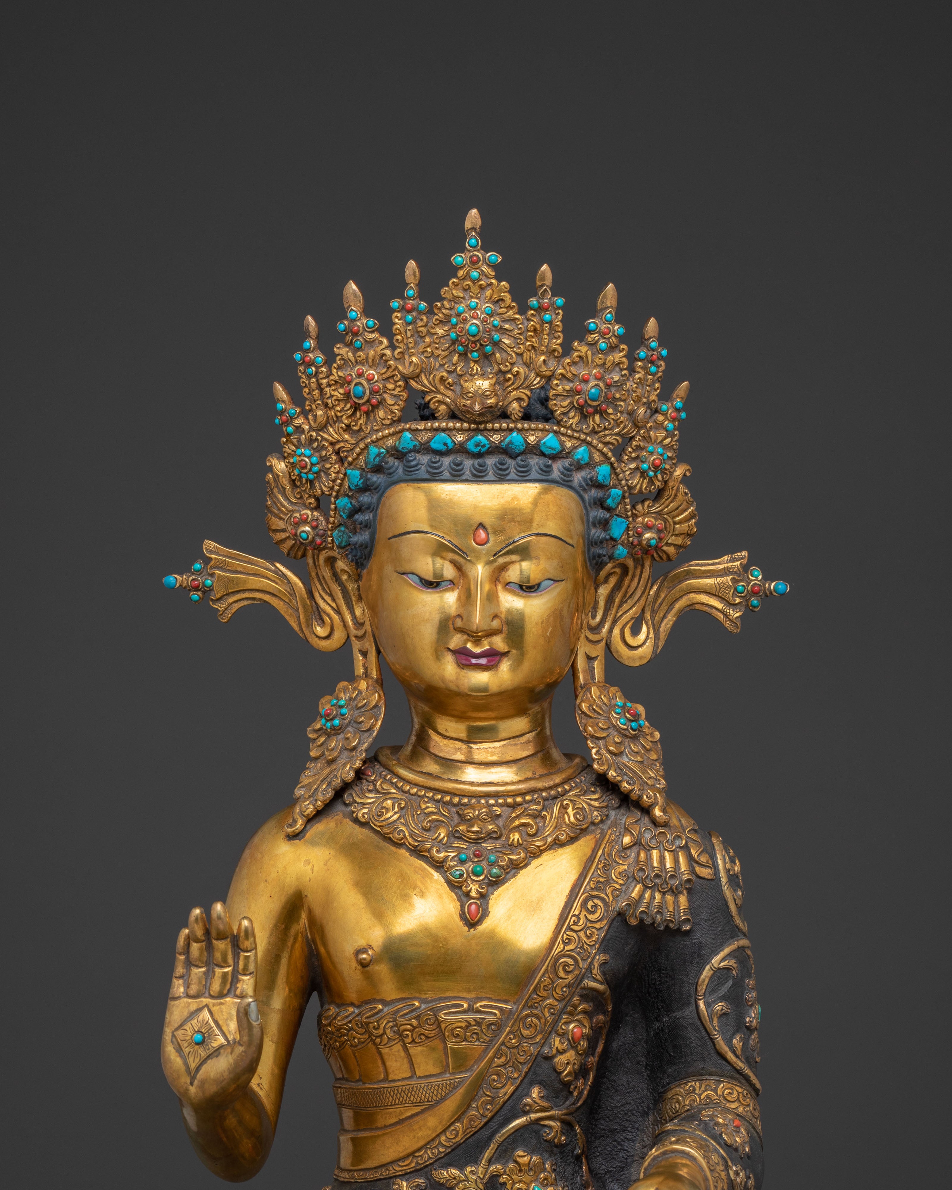 Dipankara Buddha: 24K Gold Gilded
