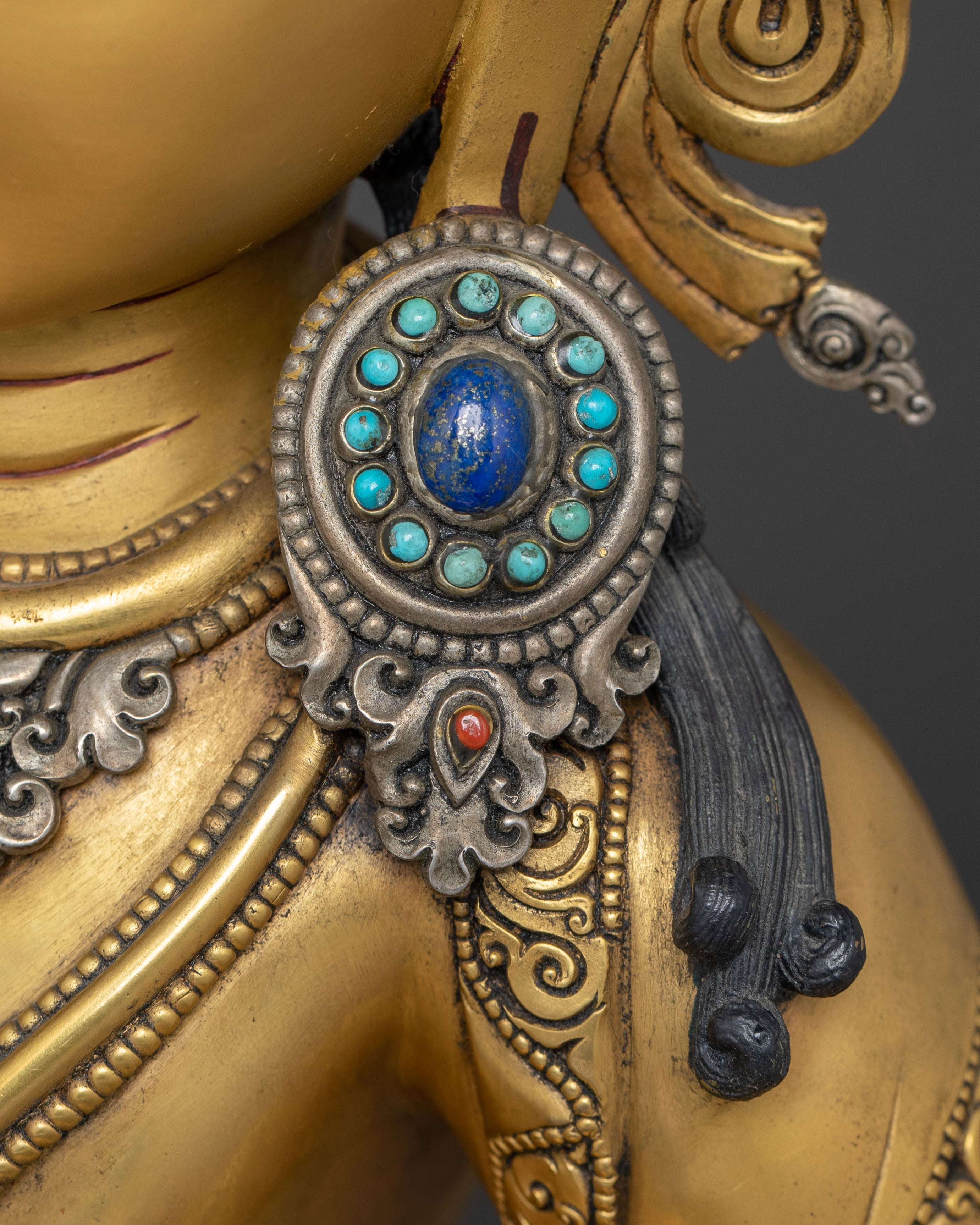 Golden Vajrasattva Symbol of Purification Statue | Tantric Buddhist Deity