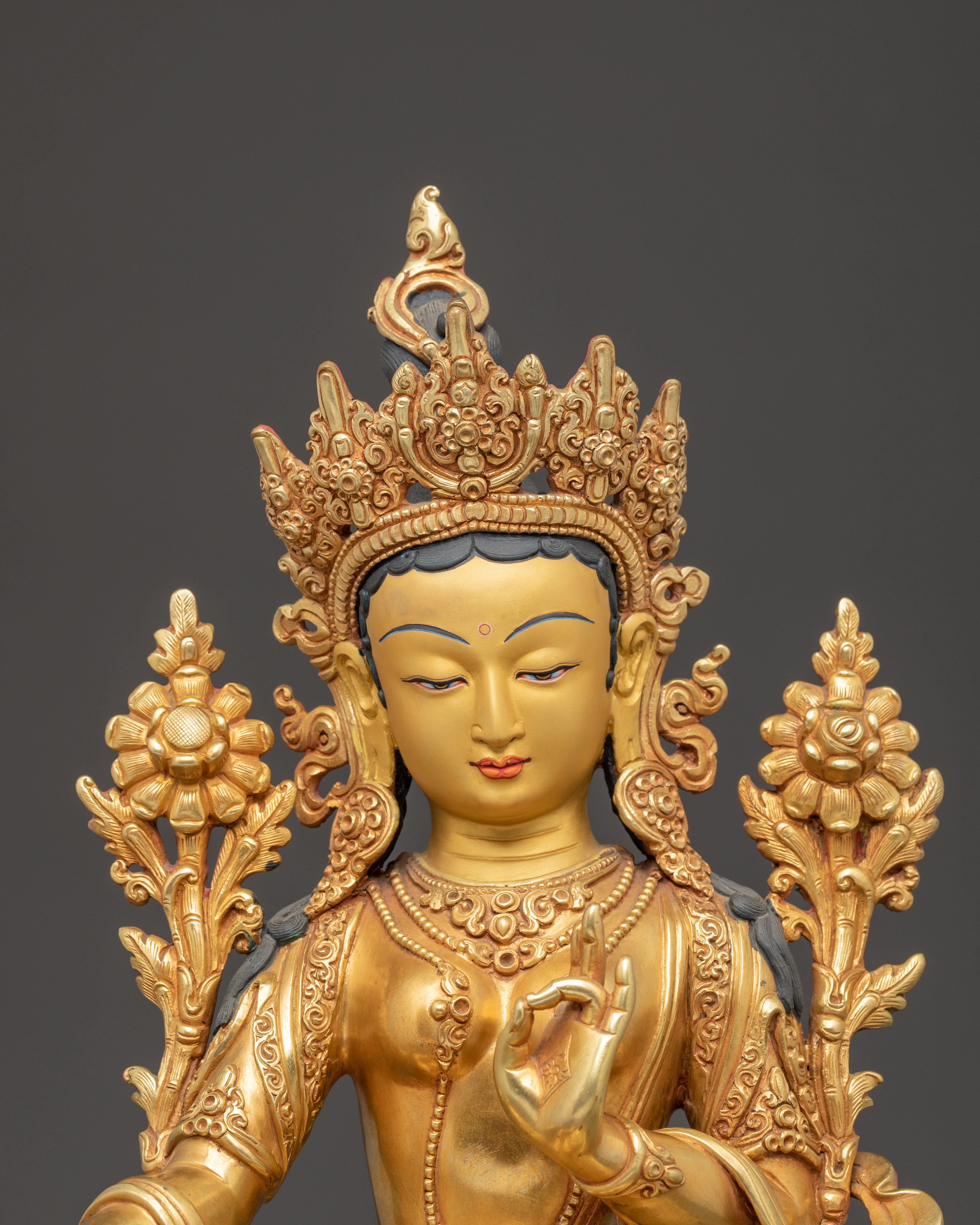 Shyama Tara Golden Statue | Divine Feminine of Compassion