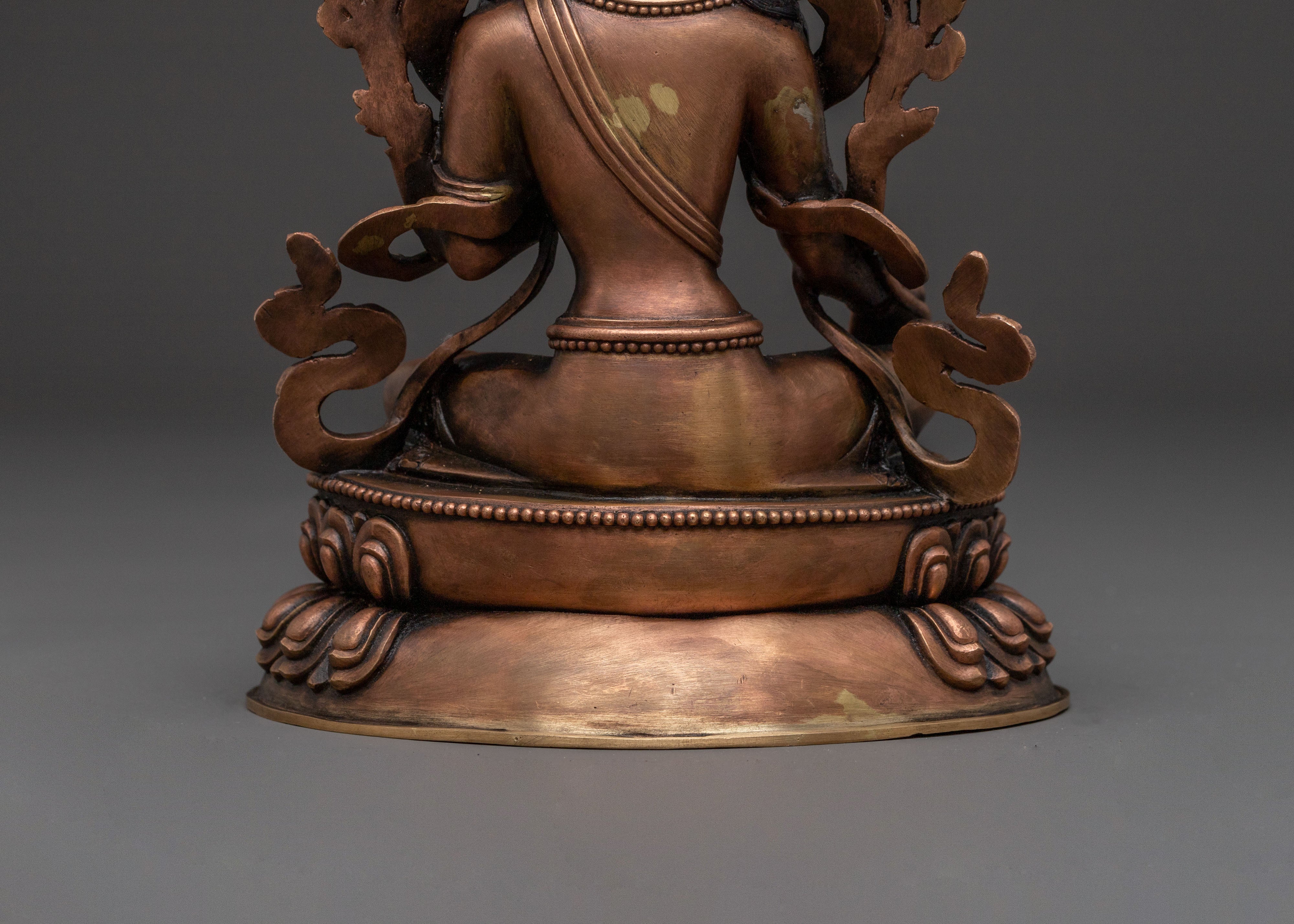 Handcrafted Green Tara Divine Statue | Mother Figure