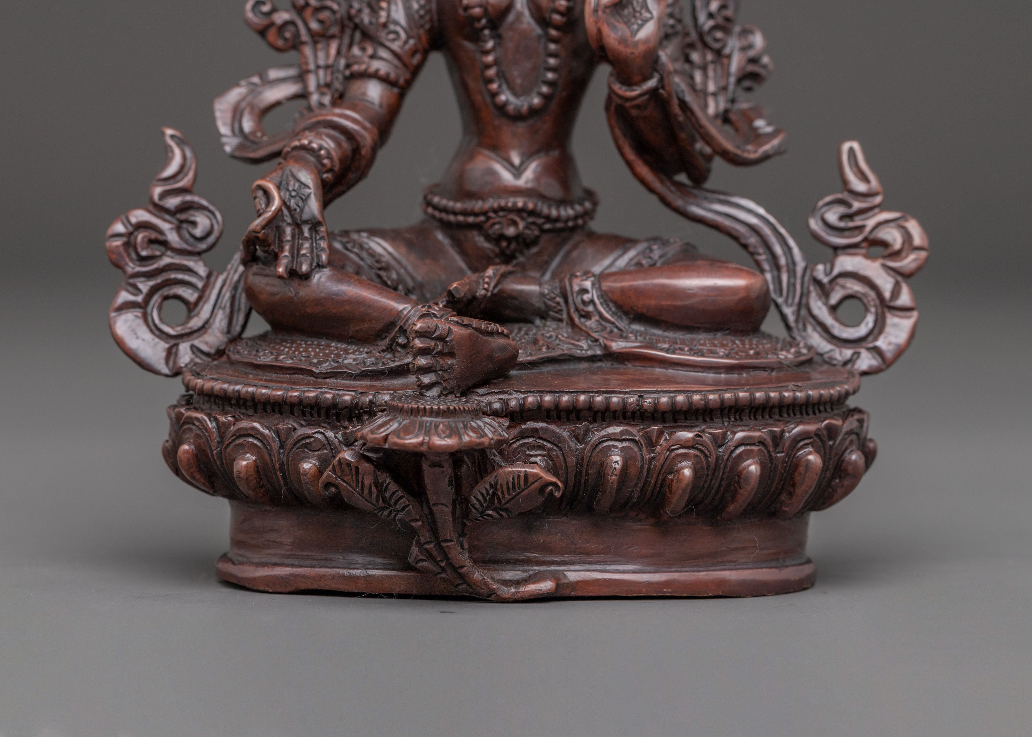 Handcrafted Shyama Tara Oxidised Statue | Home Decor and Meditation