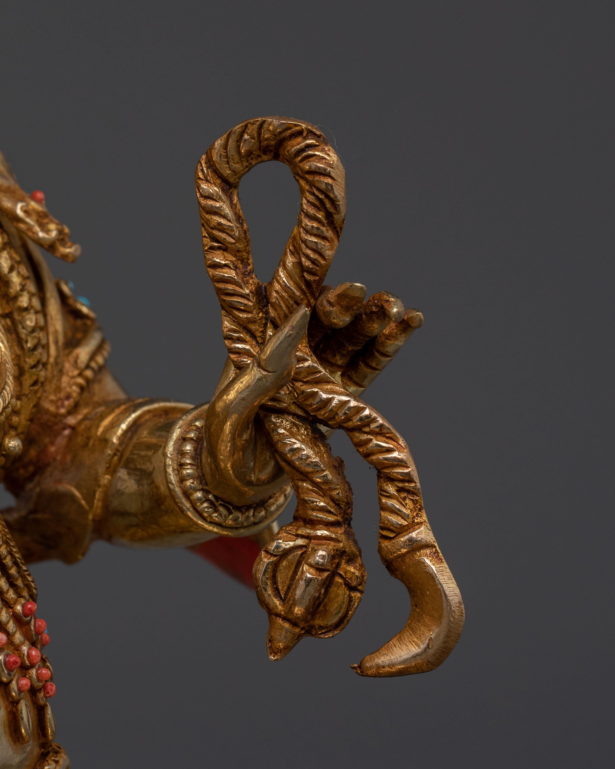 Vajrapani Sacred: 24K Gold Gilded Statue