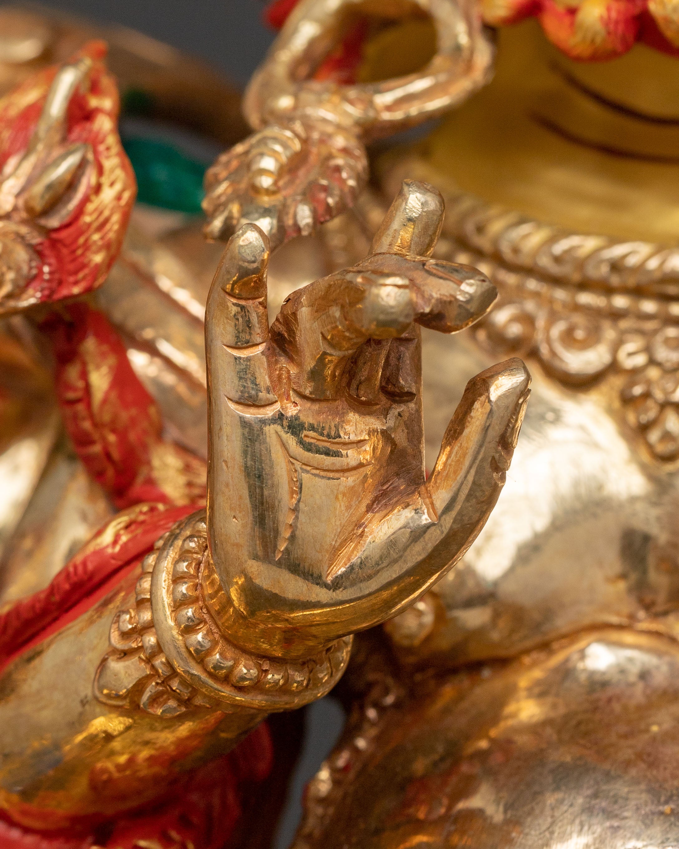 Ucchusma Protection Figure - Gilded Copper Statue