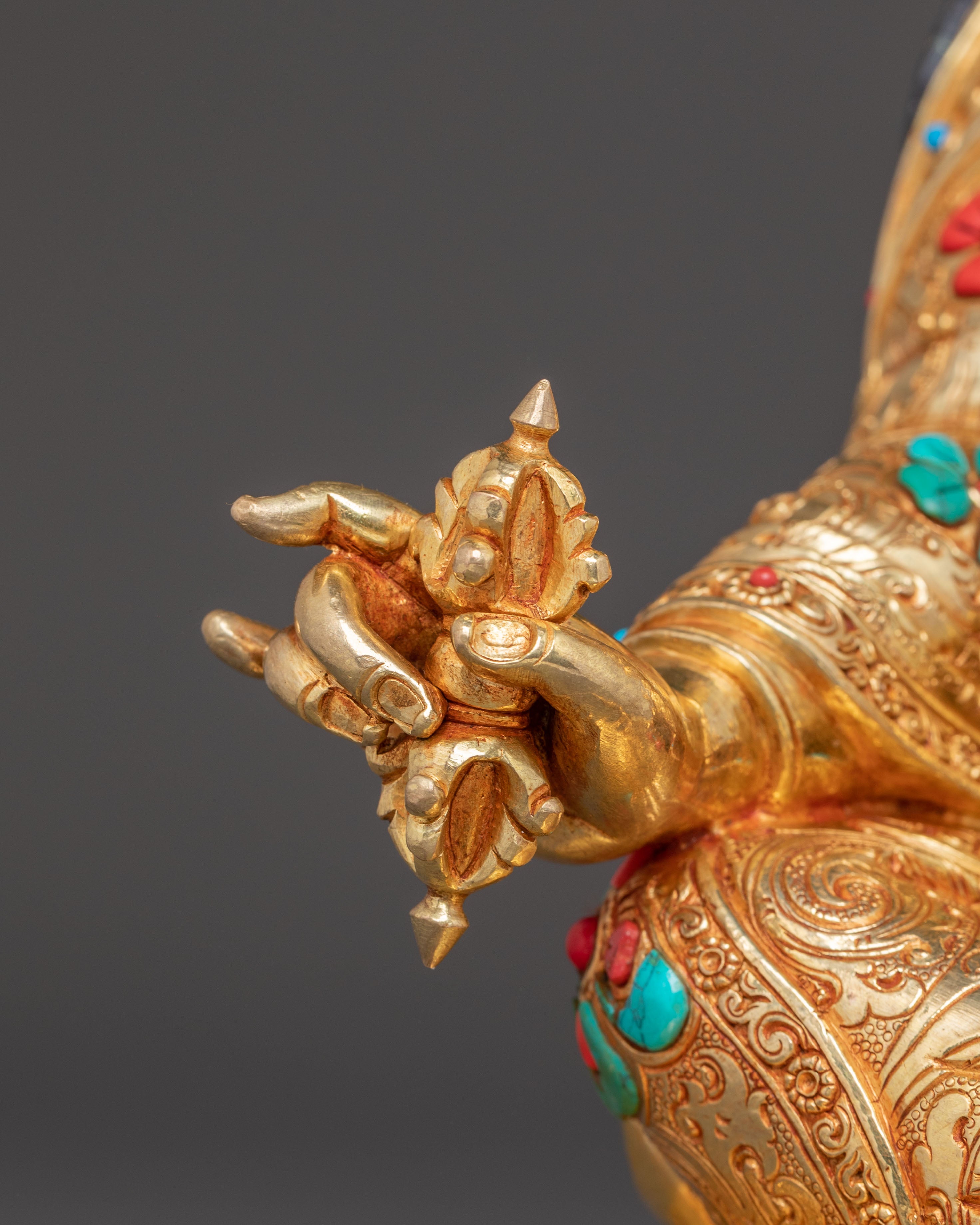 Handmade Copper Sculpture of Padmasambhava | Tibetan Buddhism Icon