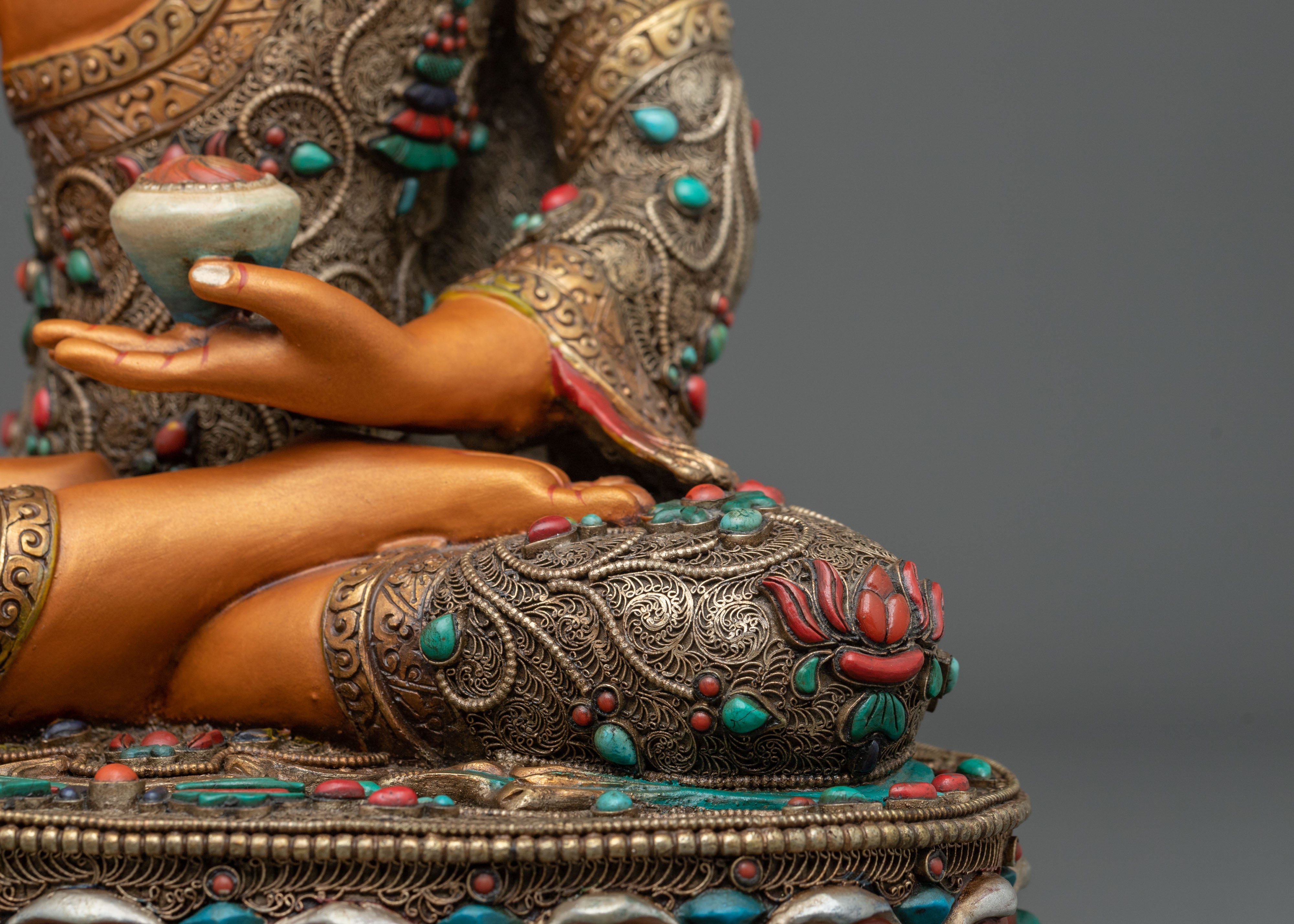 Shakyamuni Buddha Himalayan Statue | Exquisitely Gilded