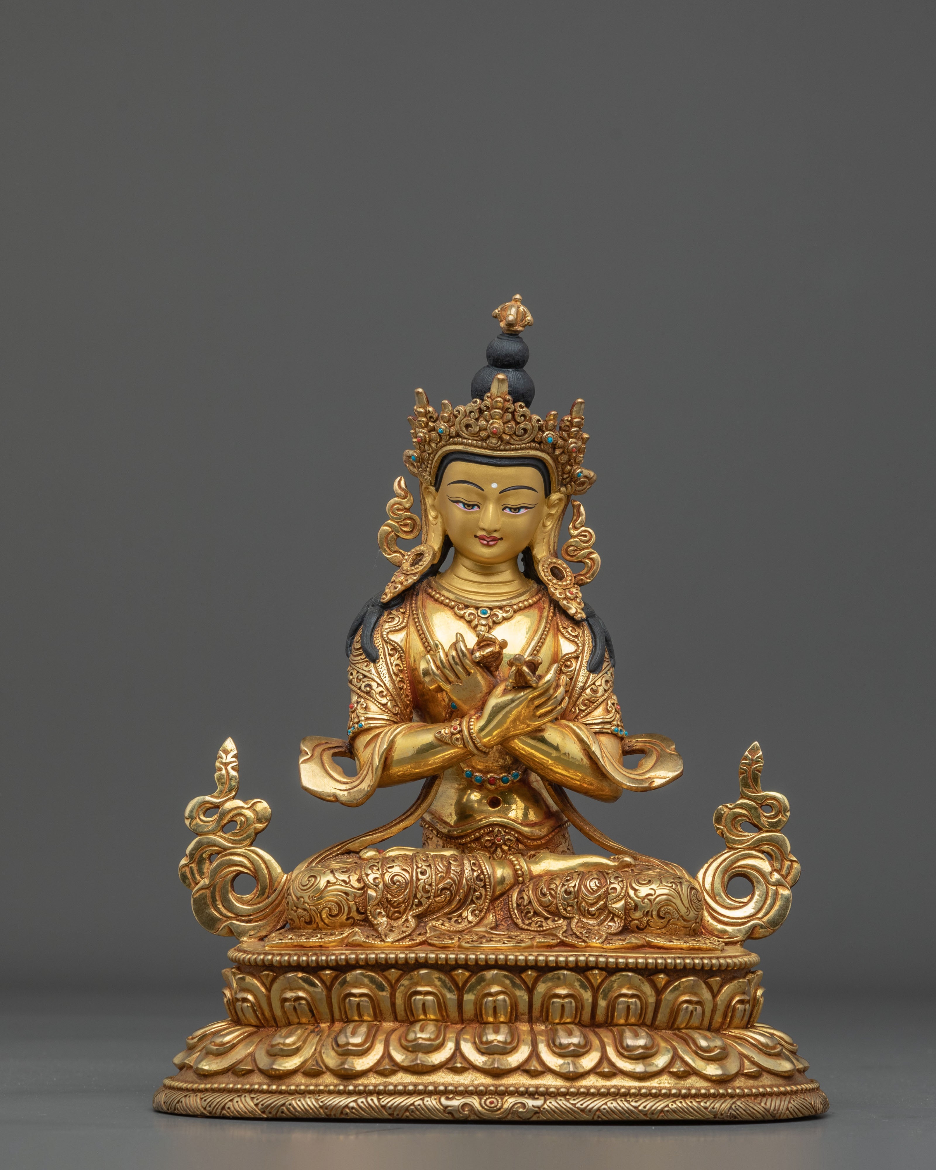 Vajradhara Statue | 24K Gold Gilded Sacred Figurine