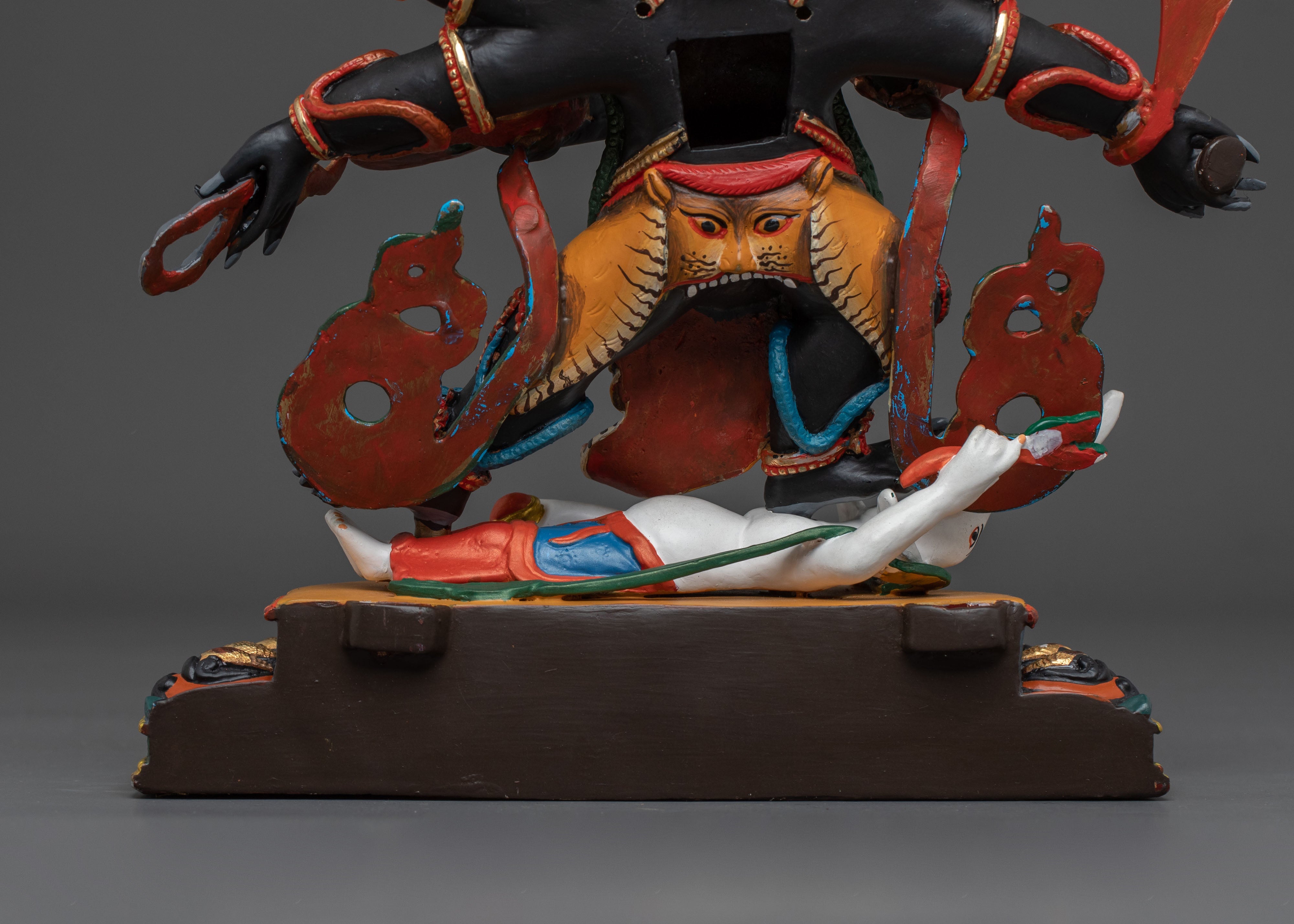 Six Armed Mahakala Wrathful Figurine | Home Decor