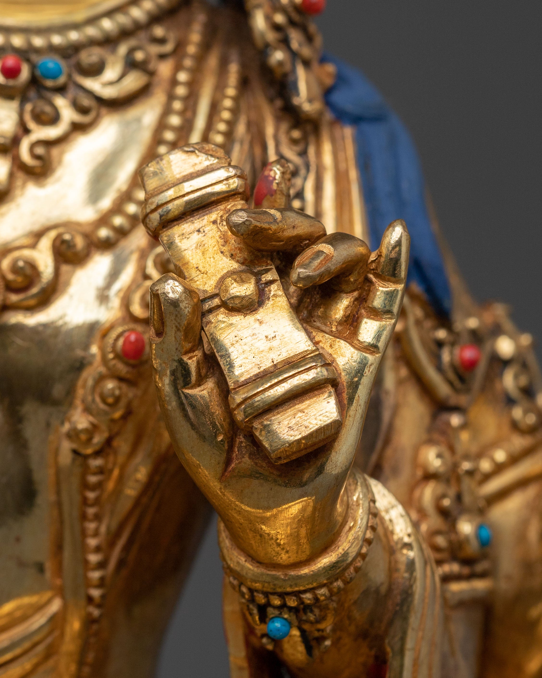 Maha Manjushri Sacred Figurine | Tibetan Buddhist Deity Sculpture