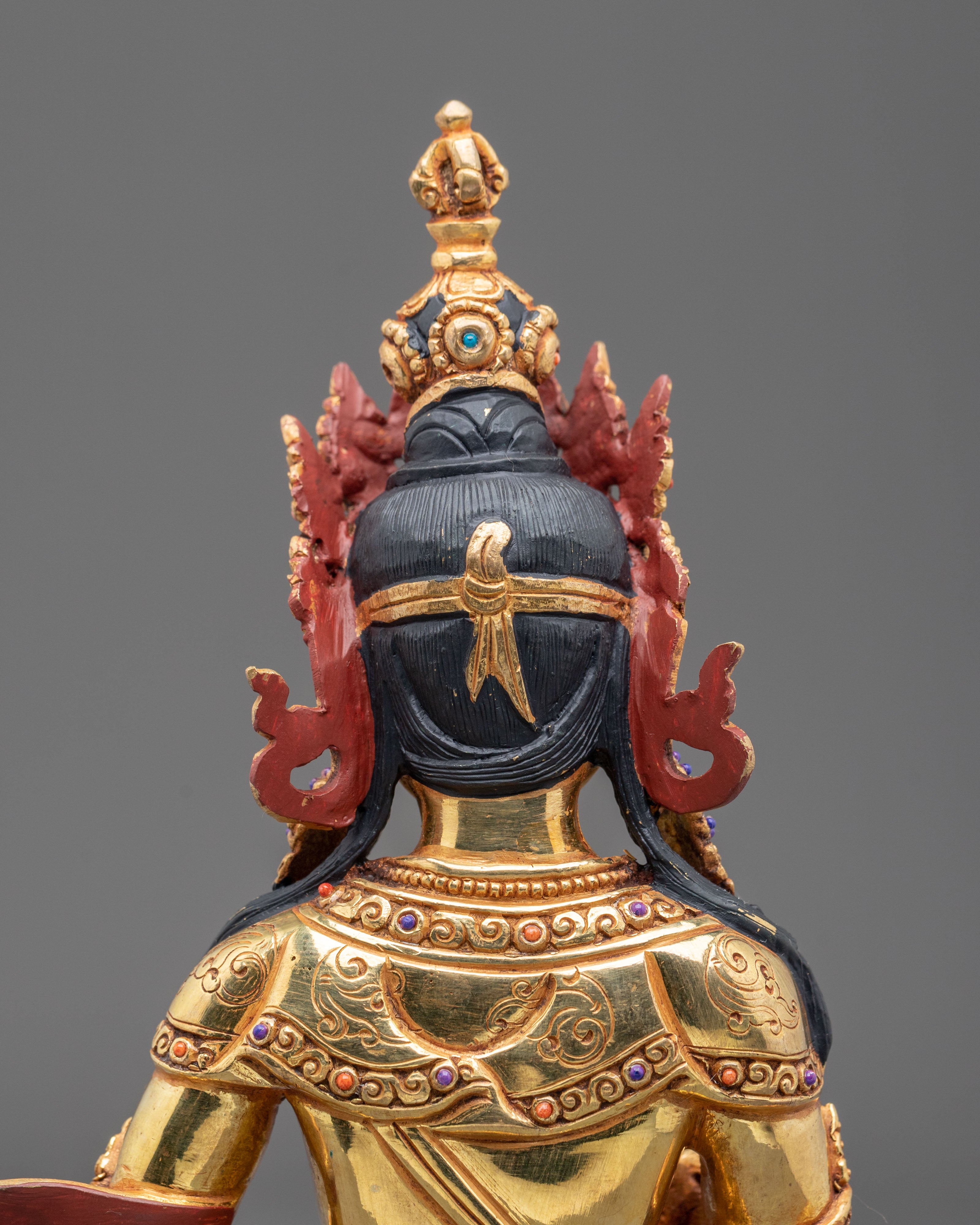 Vajrasattva 24K Gold Gilded Figurine | Handcrafted Sculpture