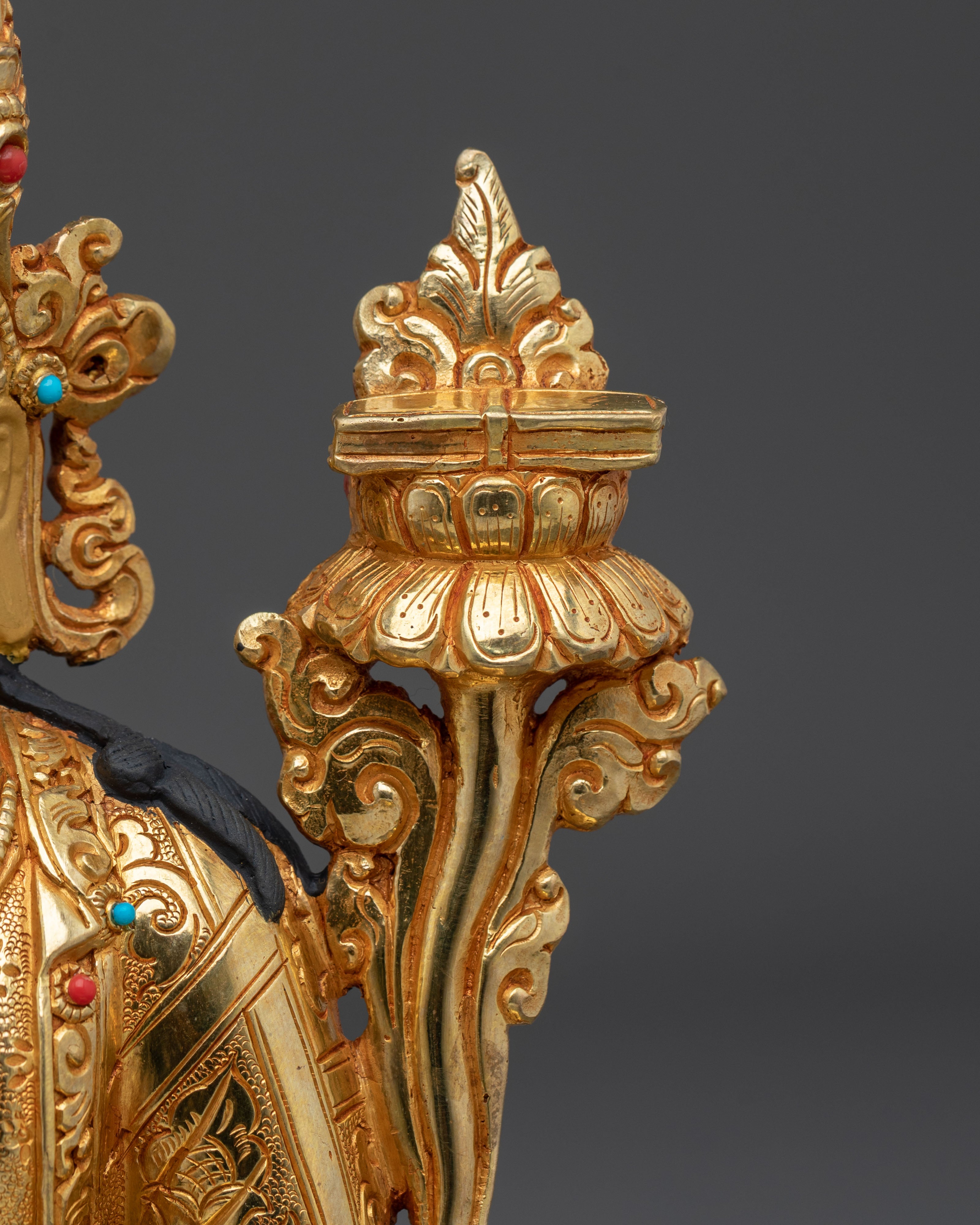 Trisong Detsen Golden Statue | Dharma Patron
