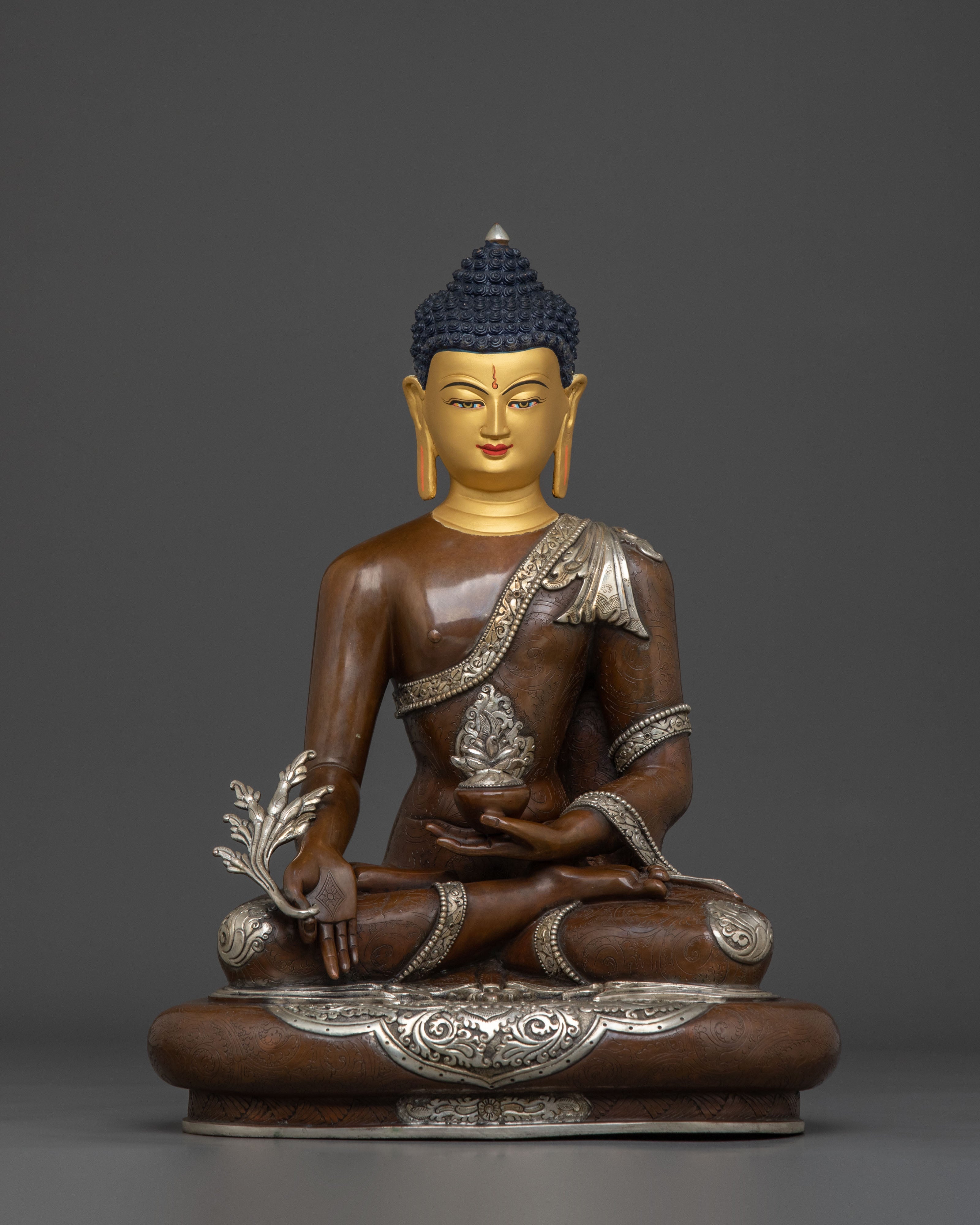 Three Buddhas Sacred Statue Set | Oxidized Copper Statue Set