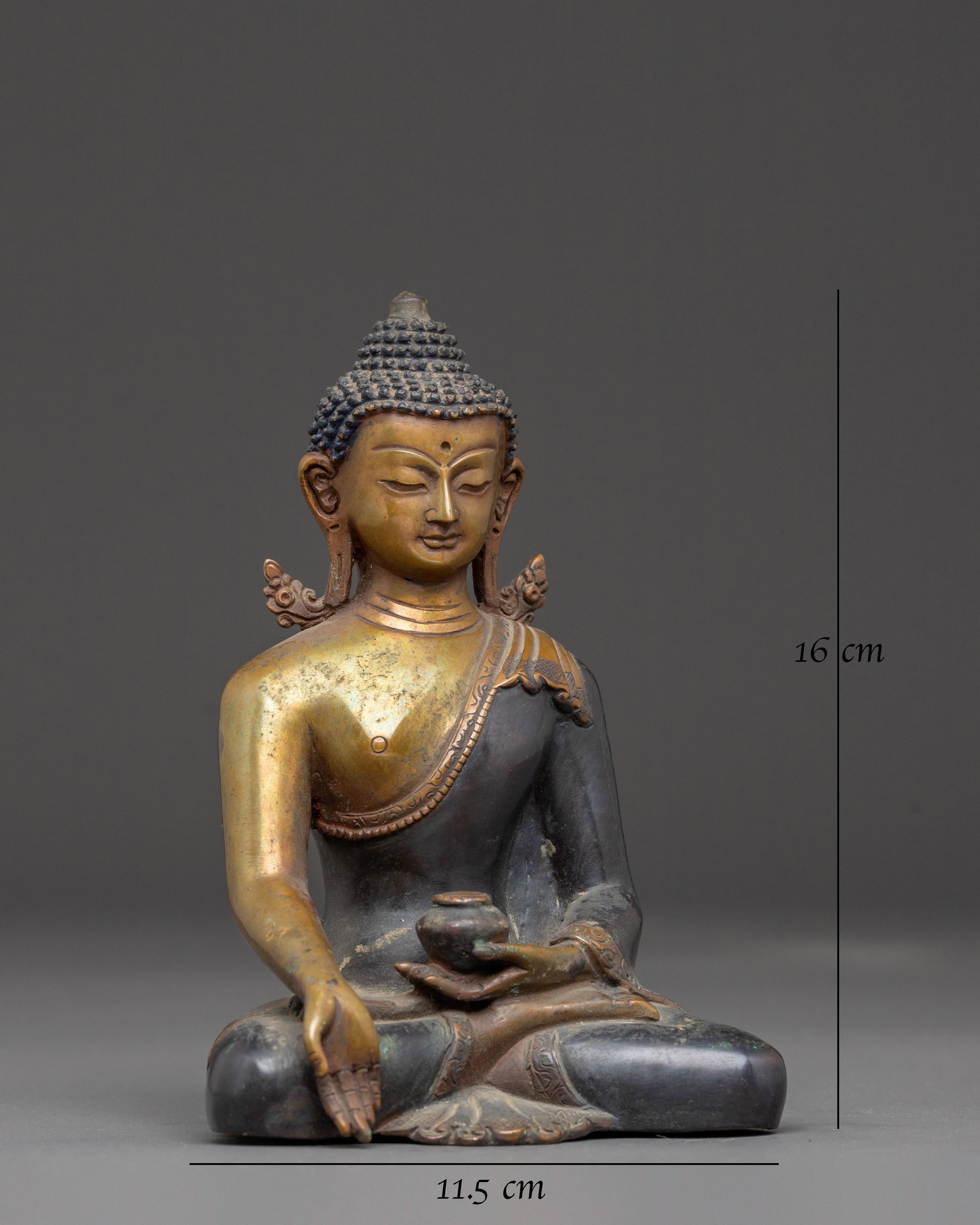 Handmade Ratnasambhava Oxidized Copper Statue | Symbol of Equality and Abundance