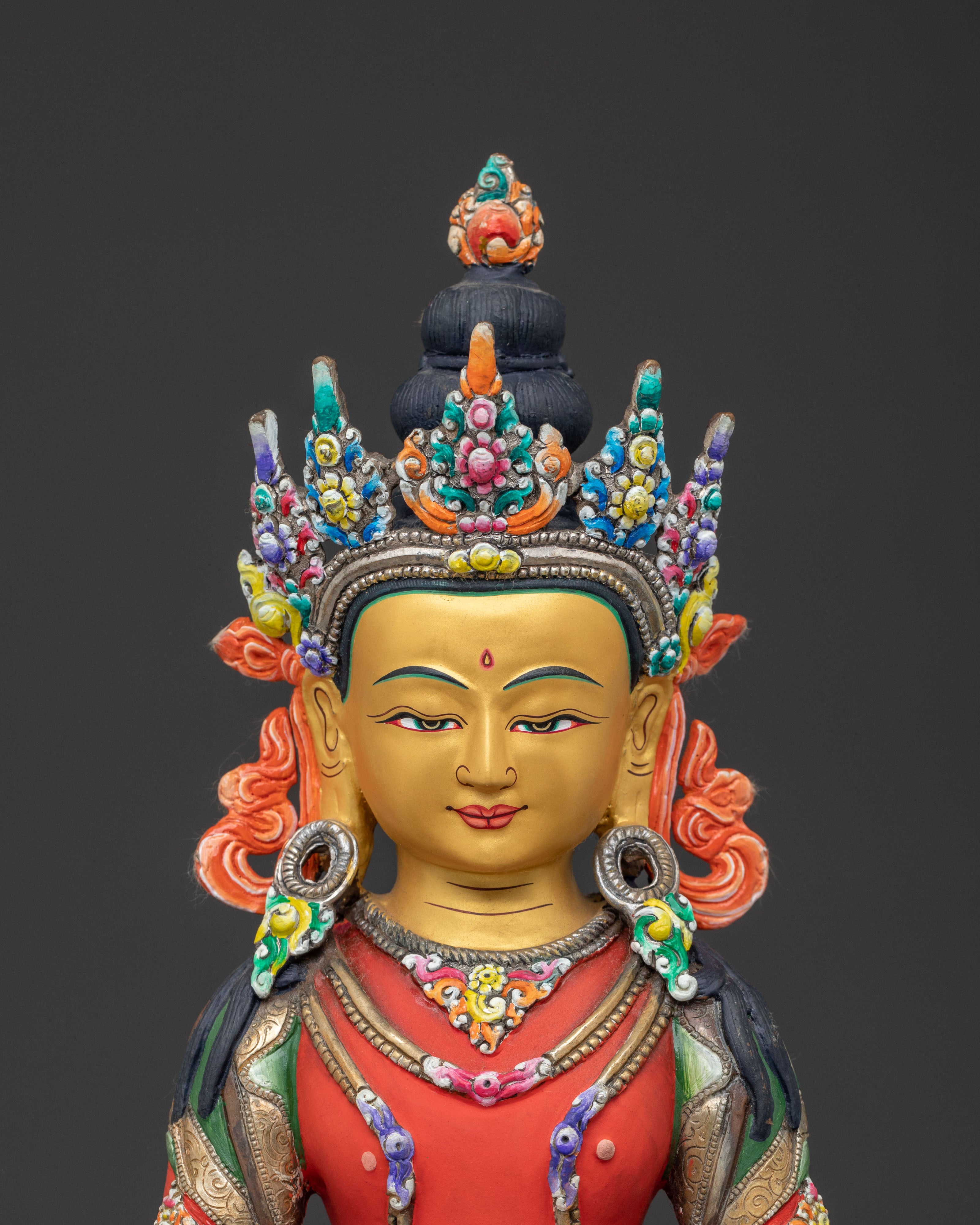 Amitayus Infinite Life Golden Statue – Radiant Sacred Serenity