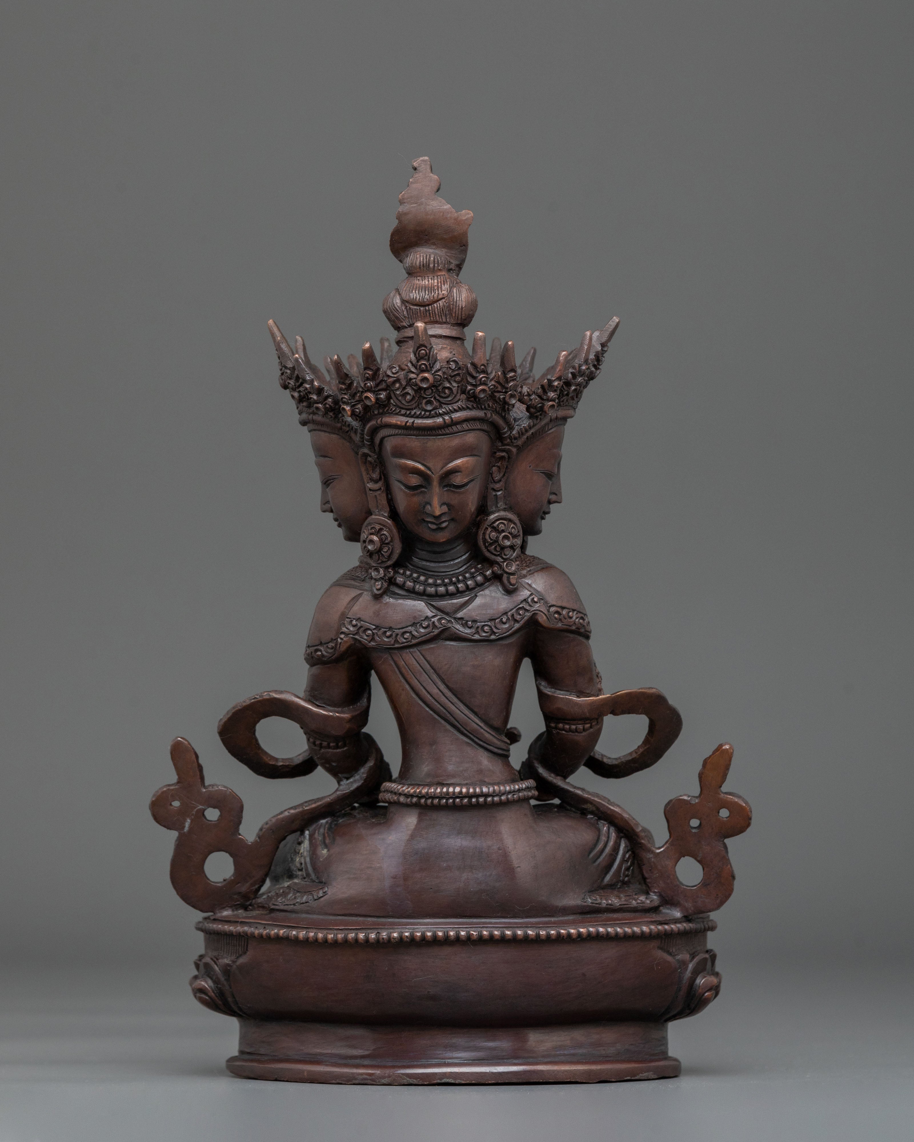 Vairocana Buddha Statue | Oxidized Copper Artistry