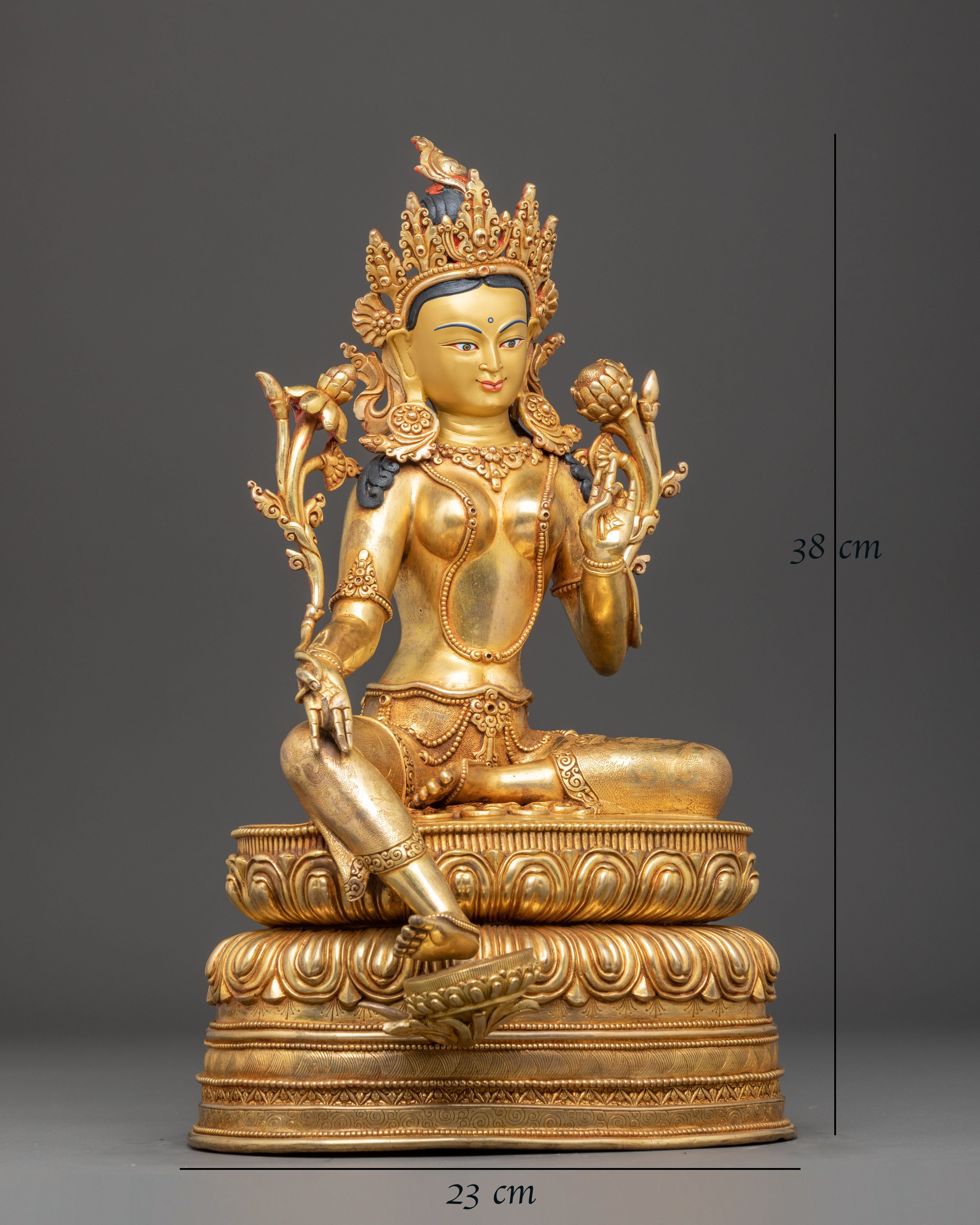 Handmade Golden Statue of Mother Shyama Tara