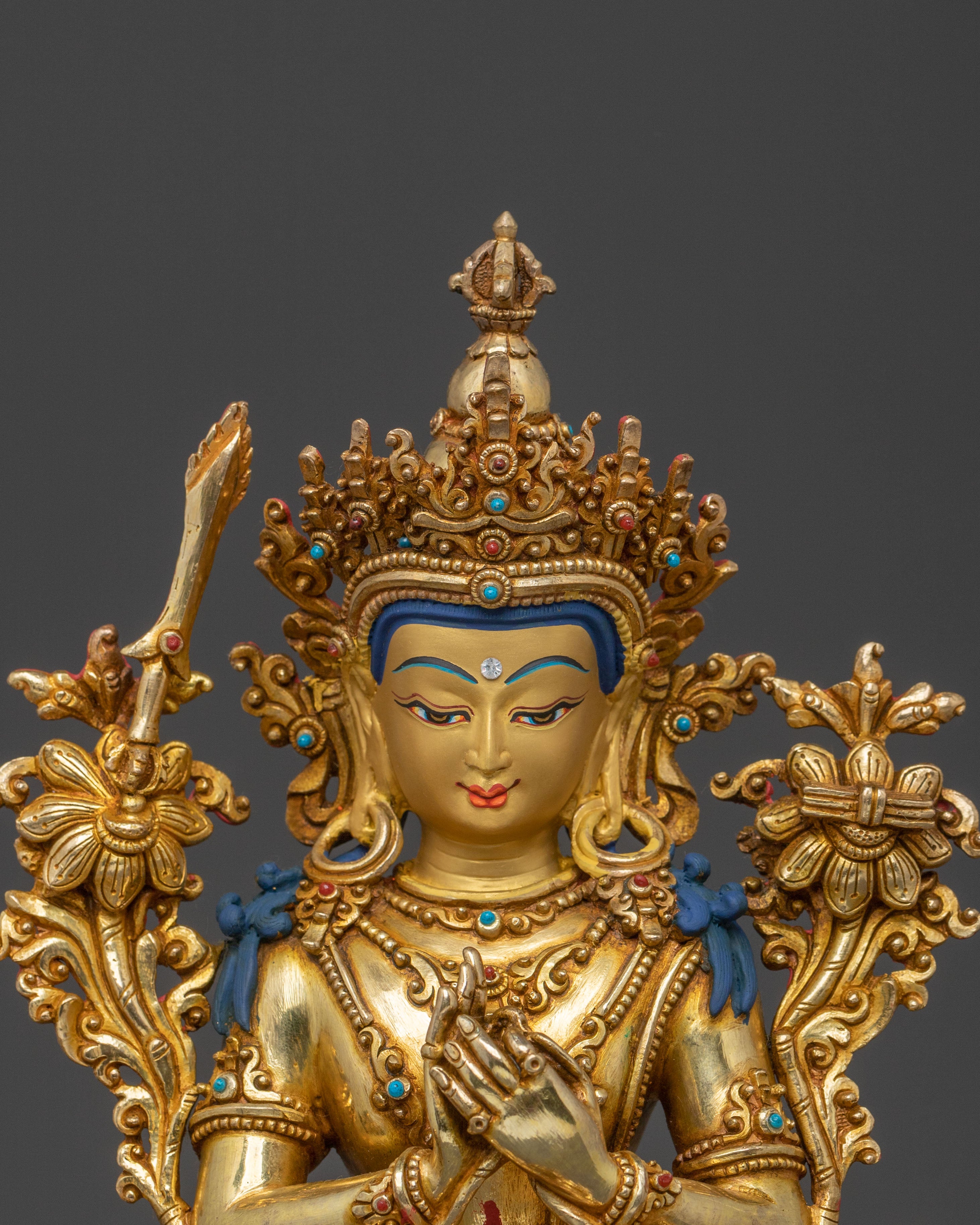 White Manjushri Statue | Made In Nepal