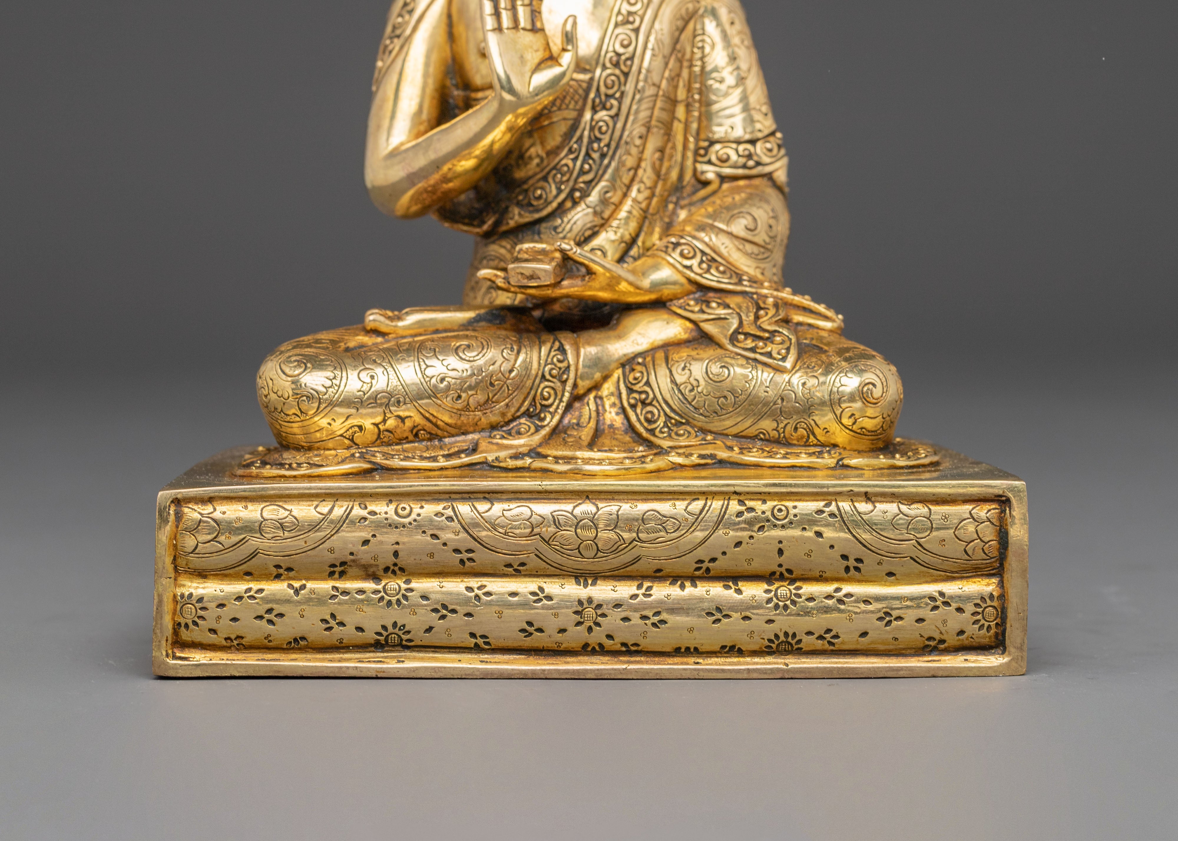 Golden Statue of Guru Set | Himalayan Spiritual Masters