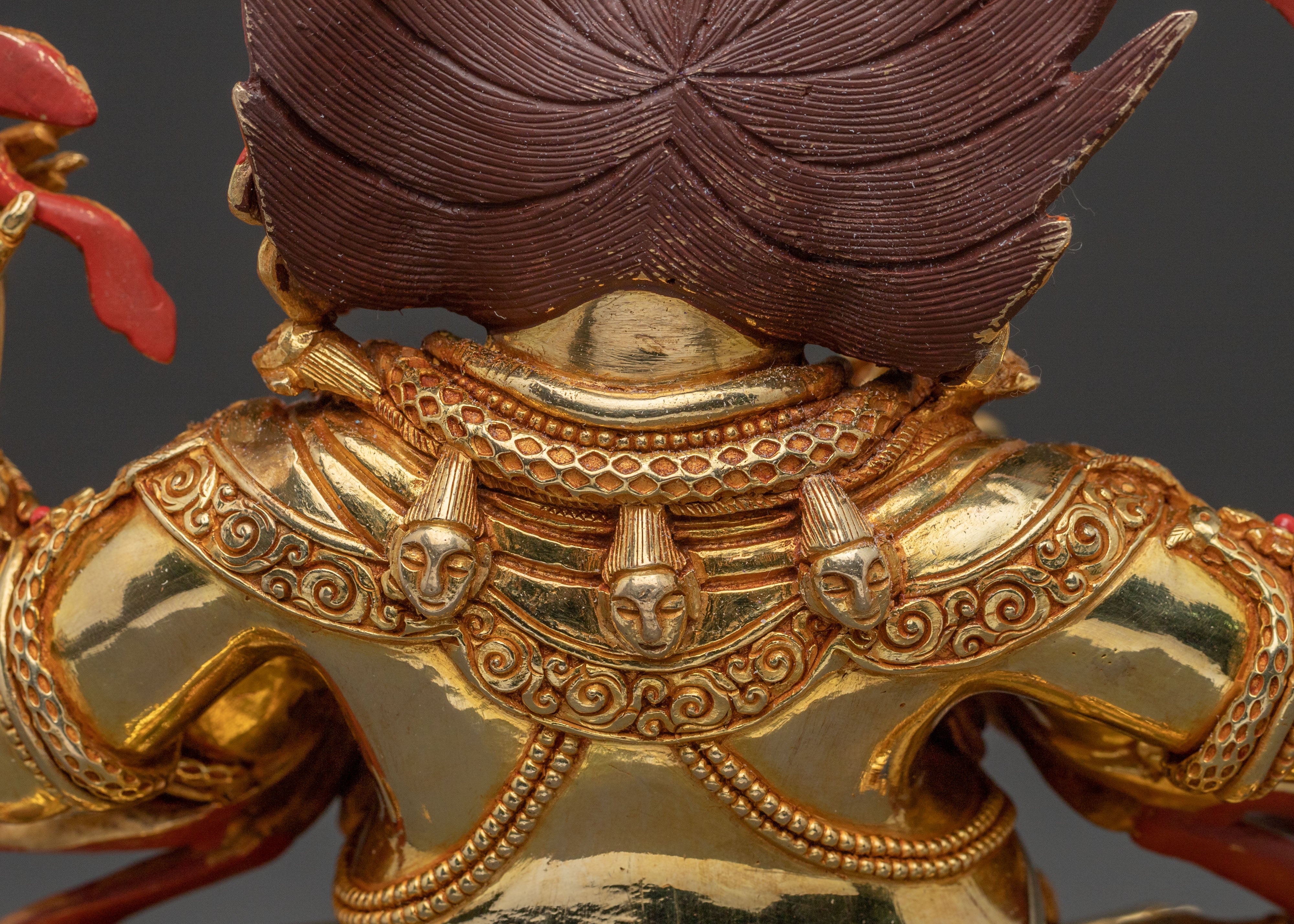 Four Armed Mahakala Statue: Fierce Protector