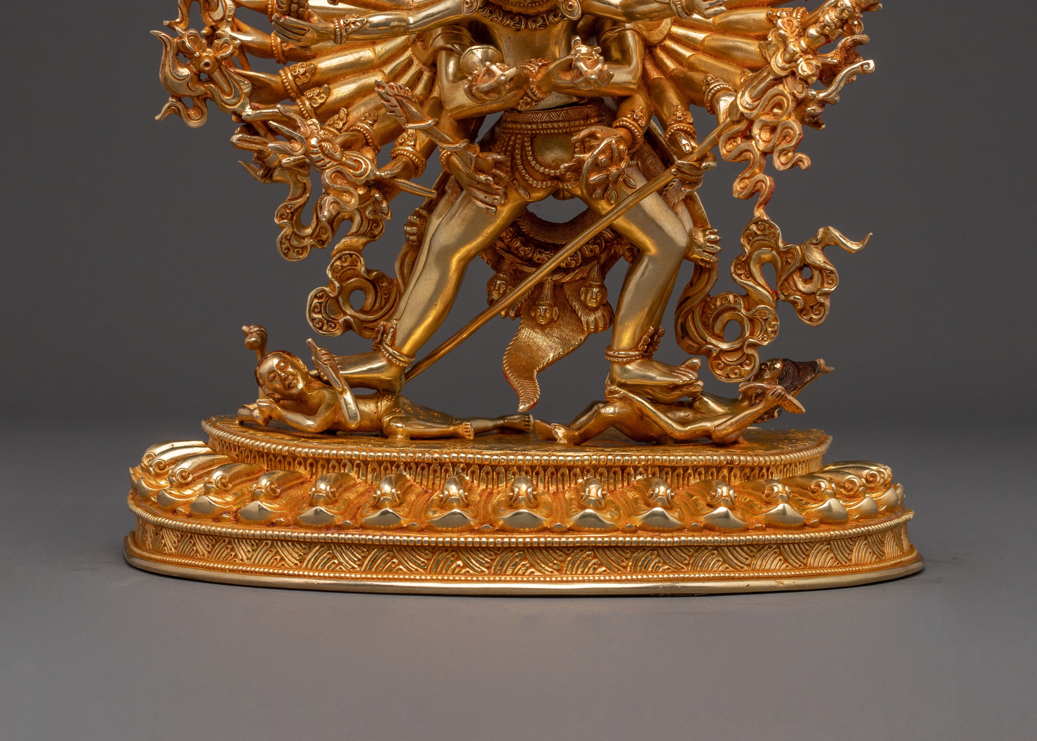 Sacred Statue of Kalachakra - 24K Gold Gilded