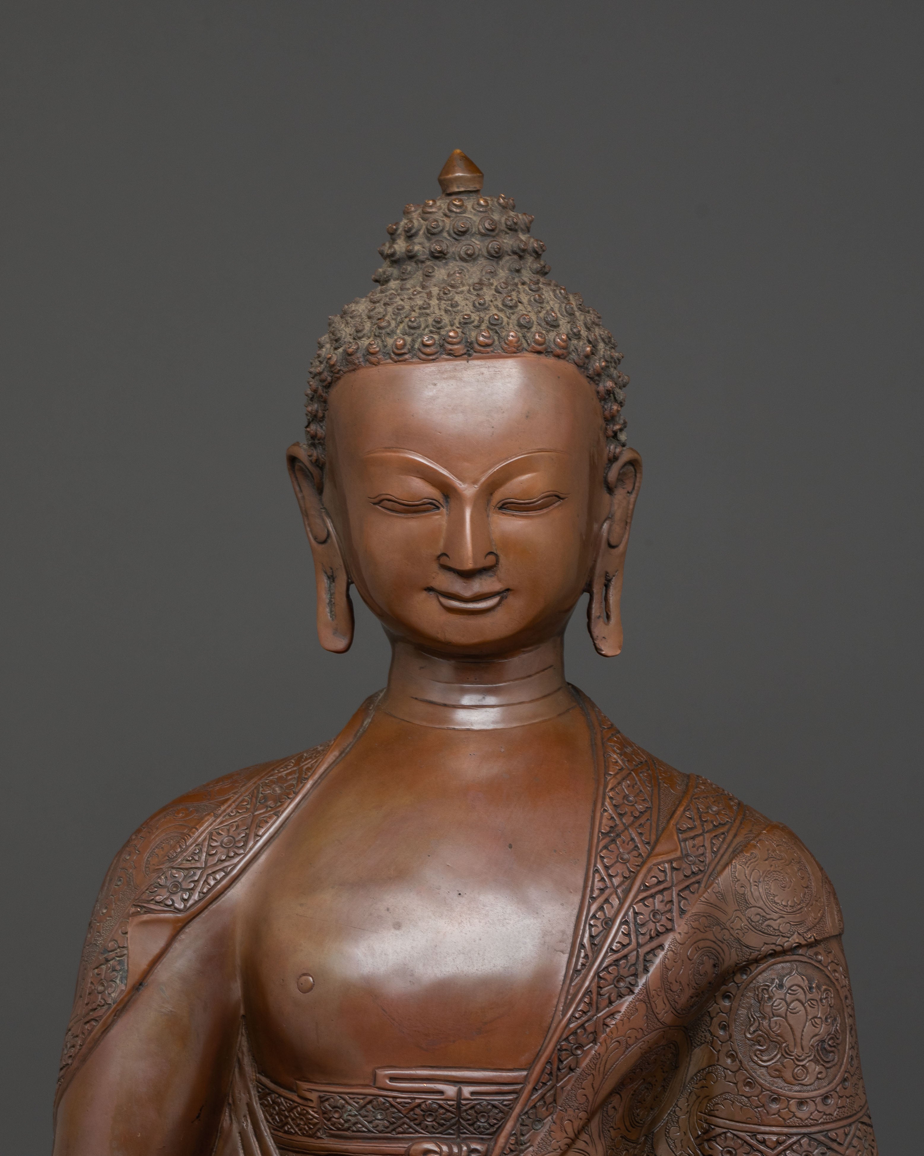 Blessing Amitabha Buddha Statue | Oxidized Copper Art