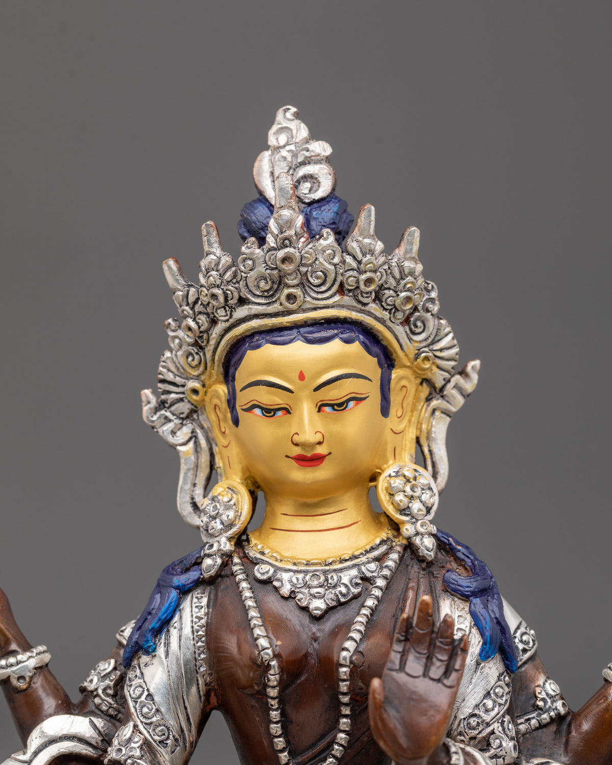 Devi Laxmi Sculpture | Oxidized Copper Goddess Figurine