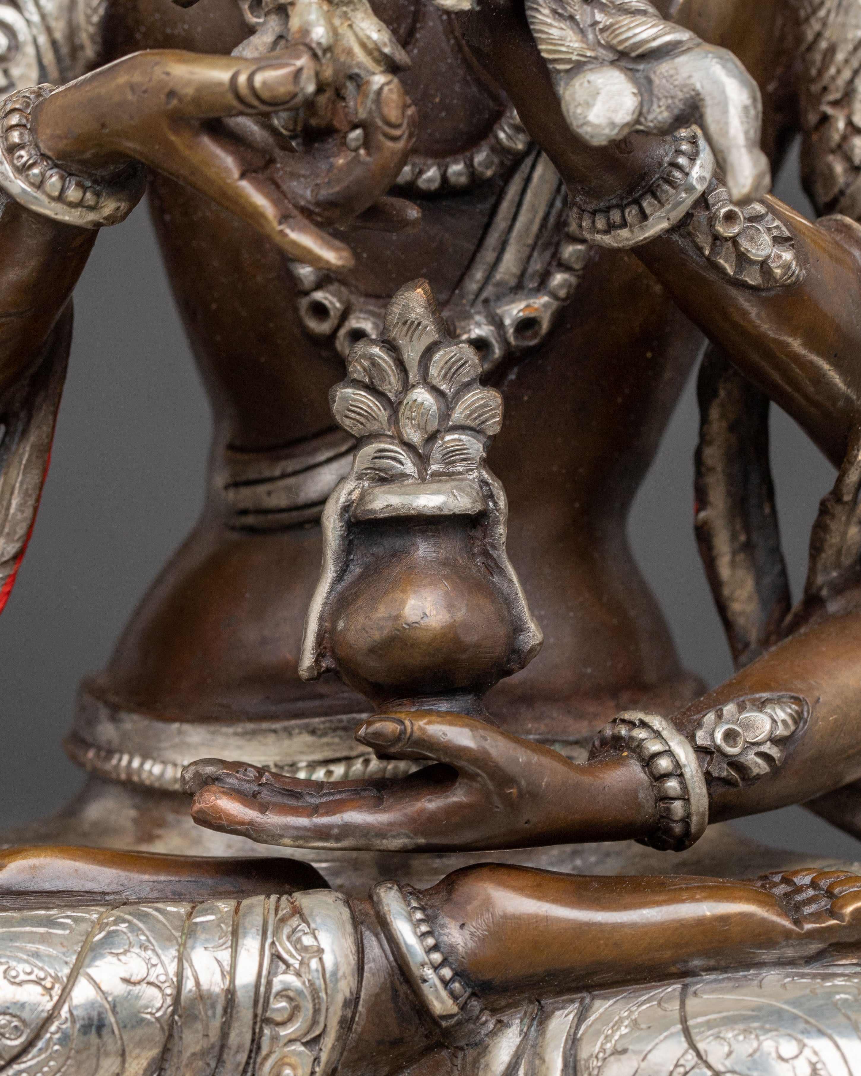 Traditional Namgyalma Oxidized Copper Body Statue