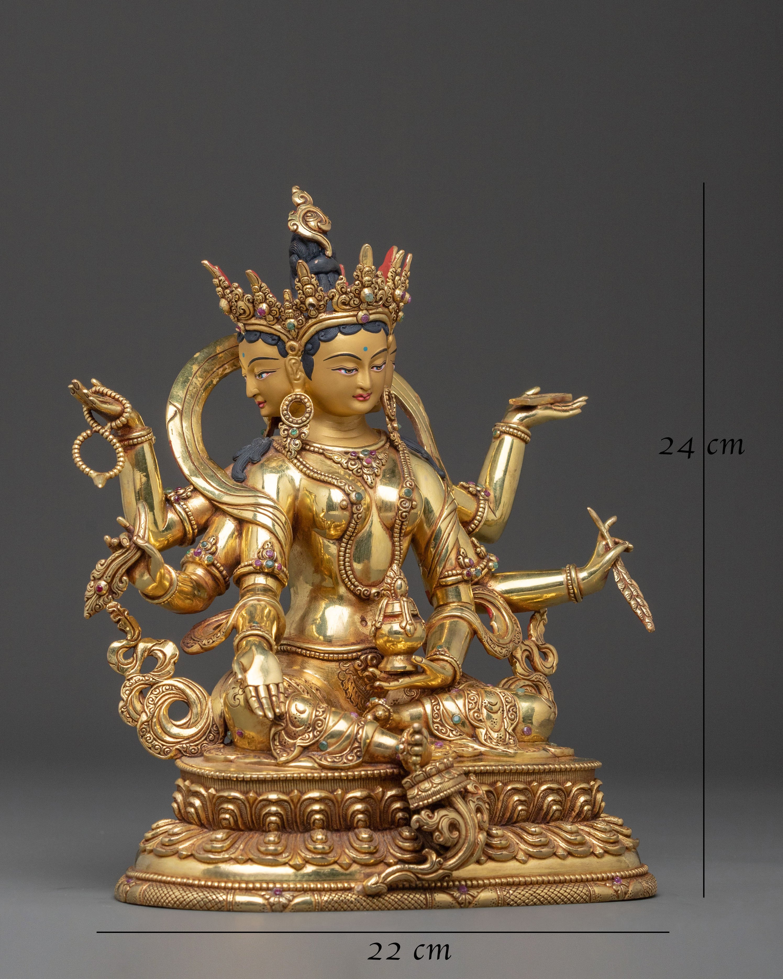 Handcrafted Vasudhara Statue: Goddess of Wealth