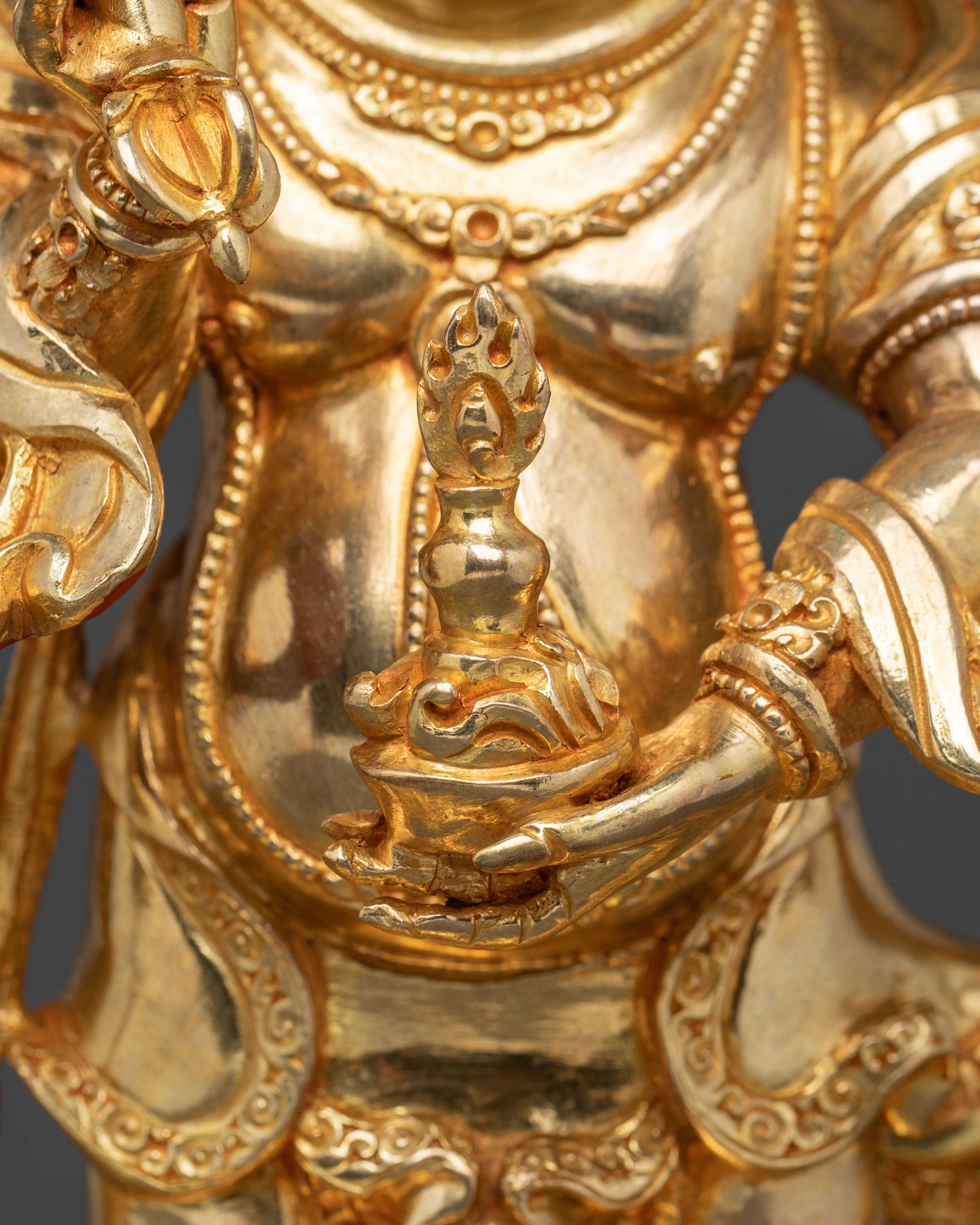 Handcrafted White Mahakala Statue | Divine Protector