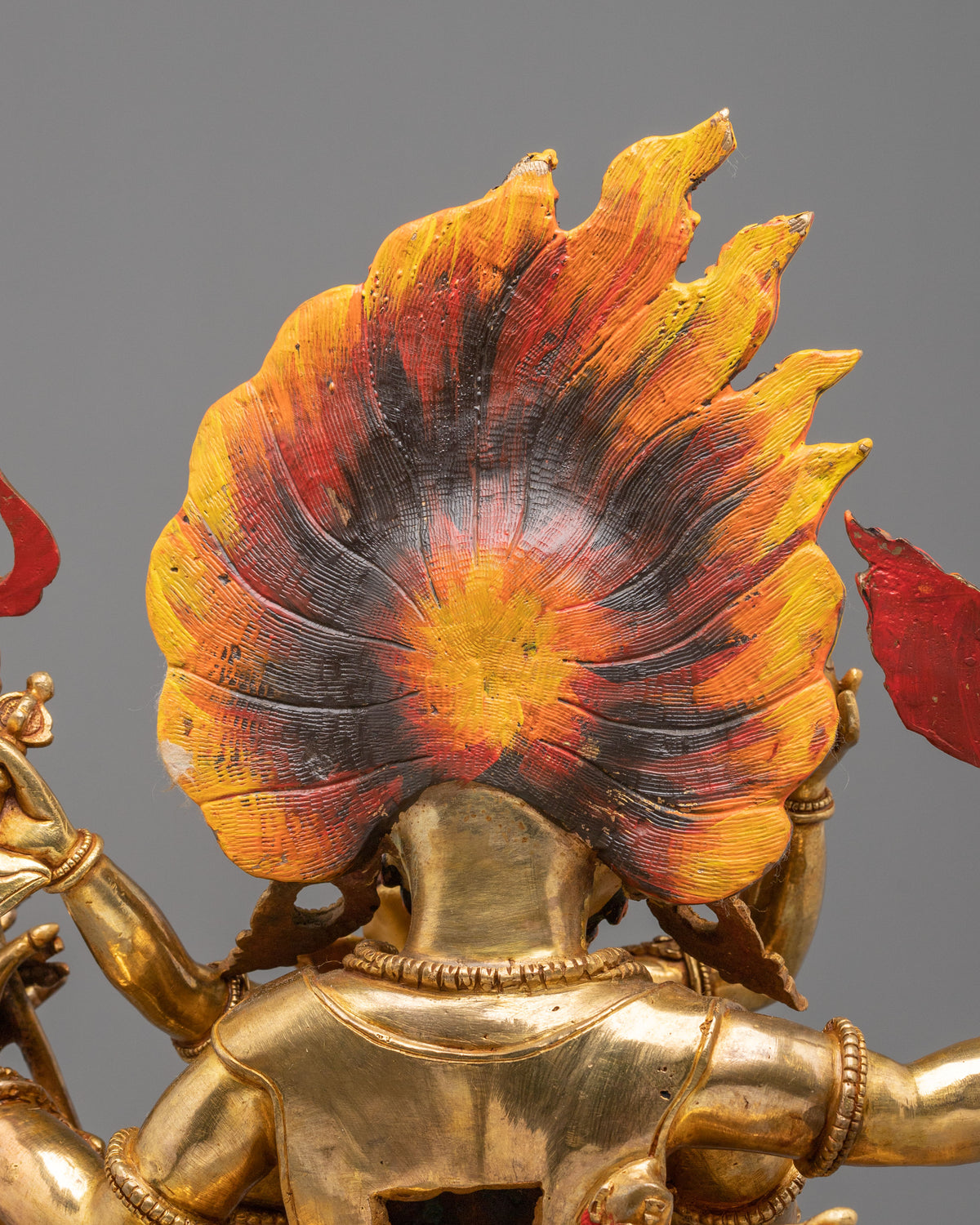 Chaturbhuja Mahakala Copper Sculpture