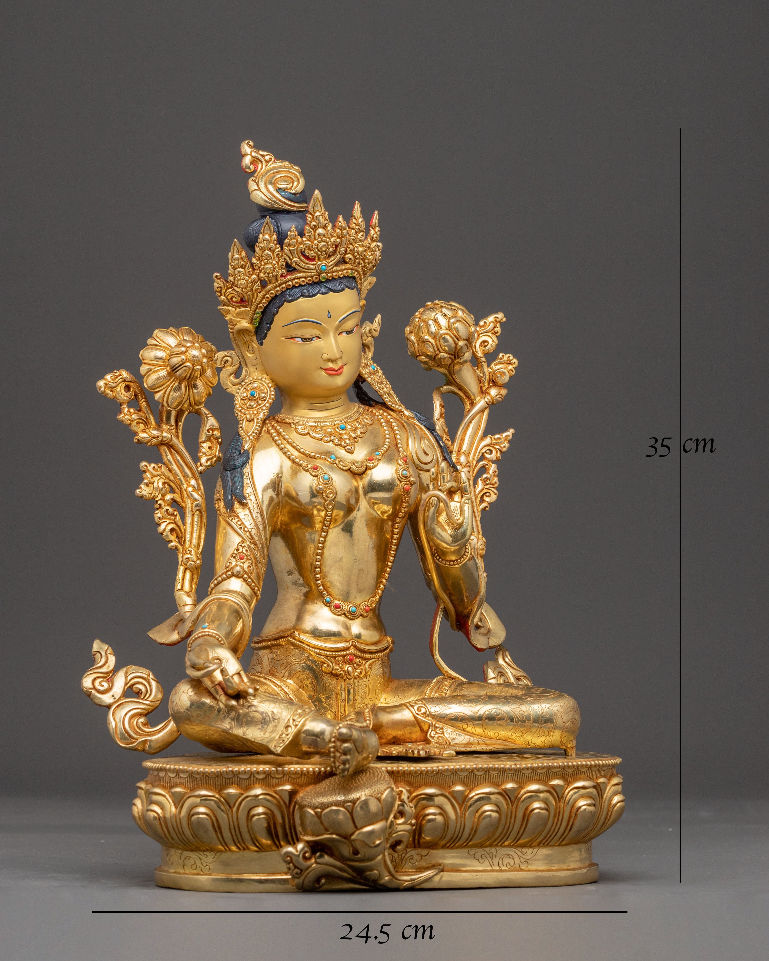 Green Tara Statue, Queen of Bodhisattvas
