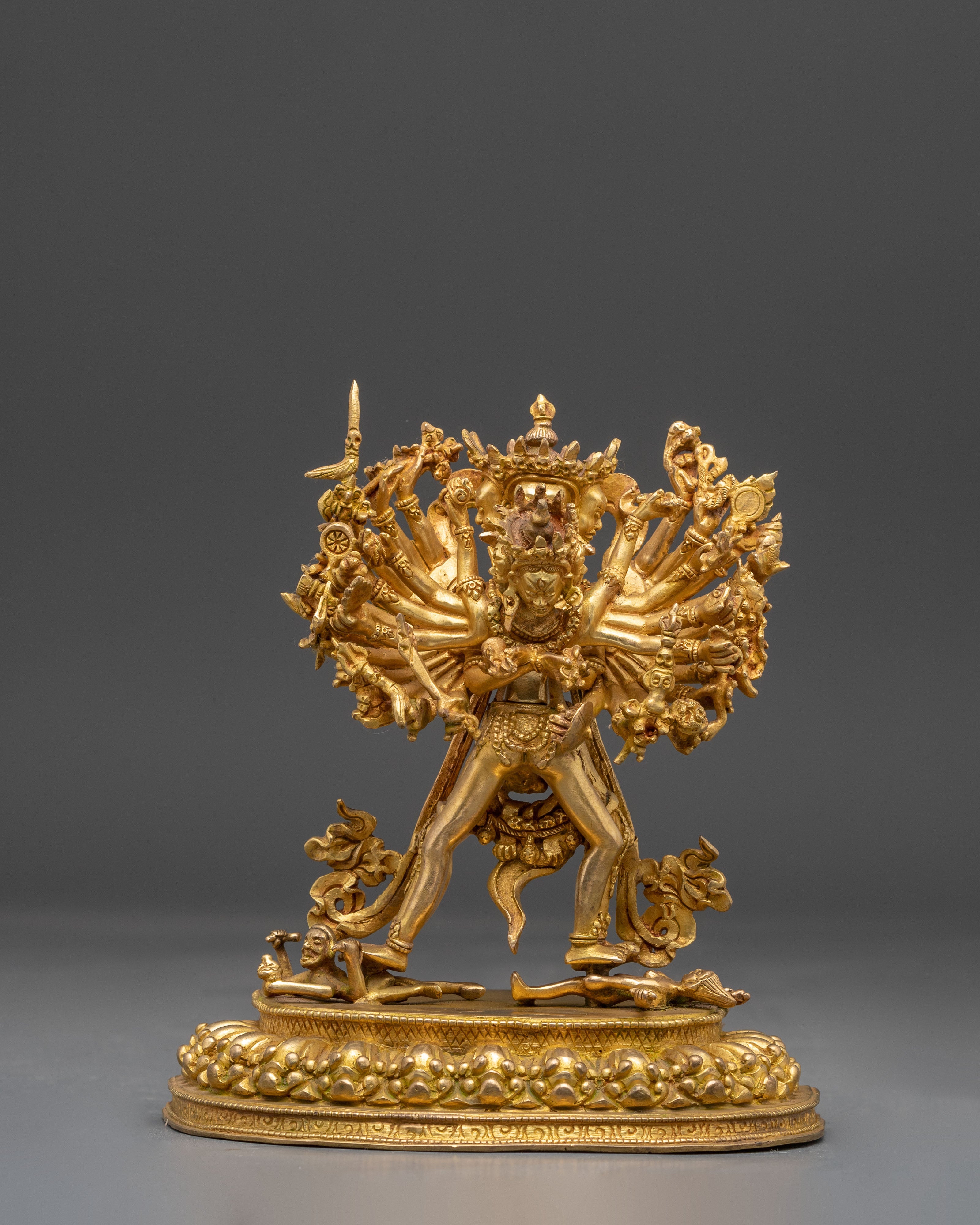 Chakrasamvara Statue: Wheel of Supreme Bliss | 24K Gold Gilded Copper